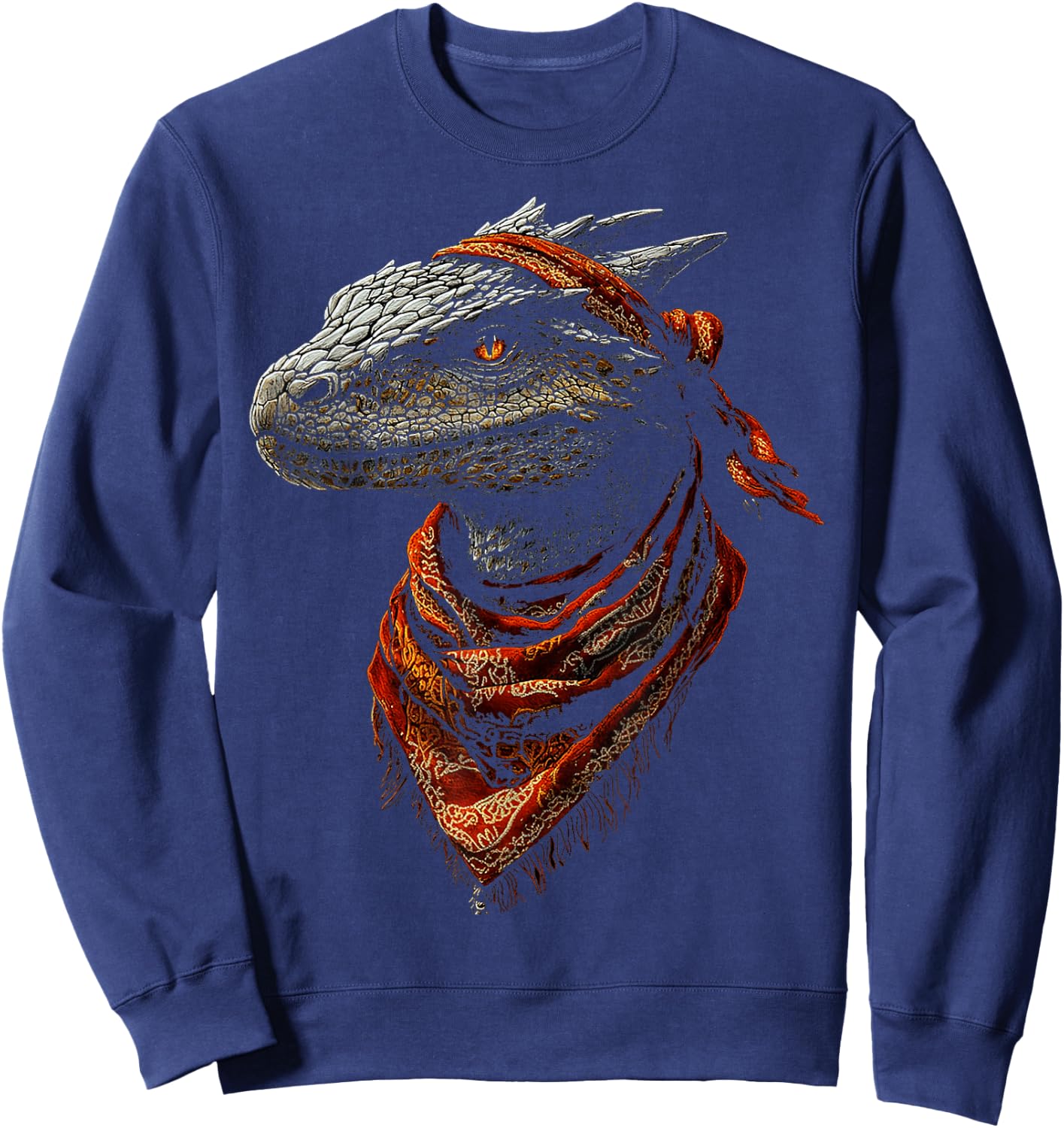 African Dragon Motif Mythical Illustration African Dragon Sweatshirt - Sweatshirt | Navy