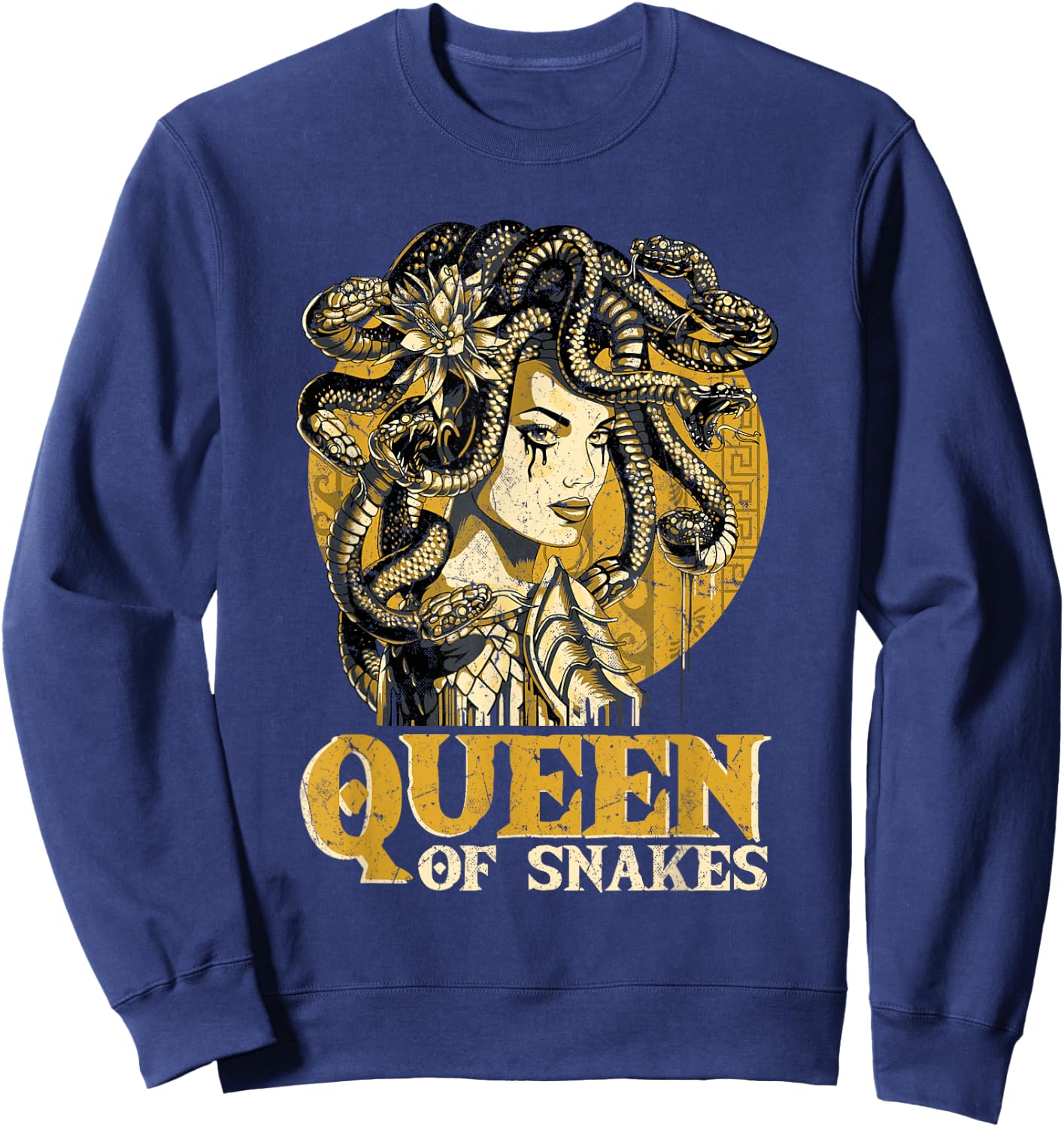 Medusa Queen Of Snakes Medusa Costume Sweatshirt - Sweatshirt | Navy