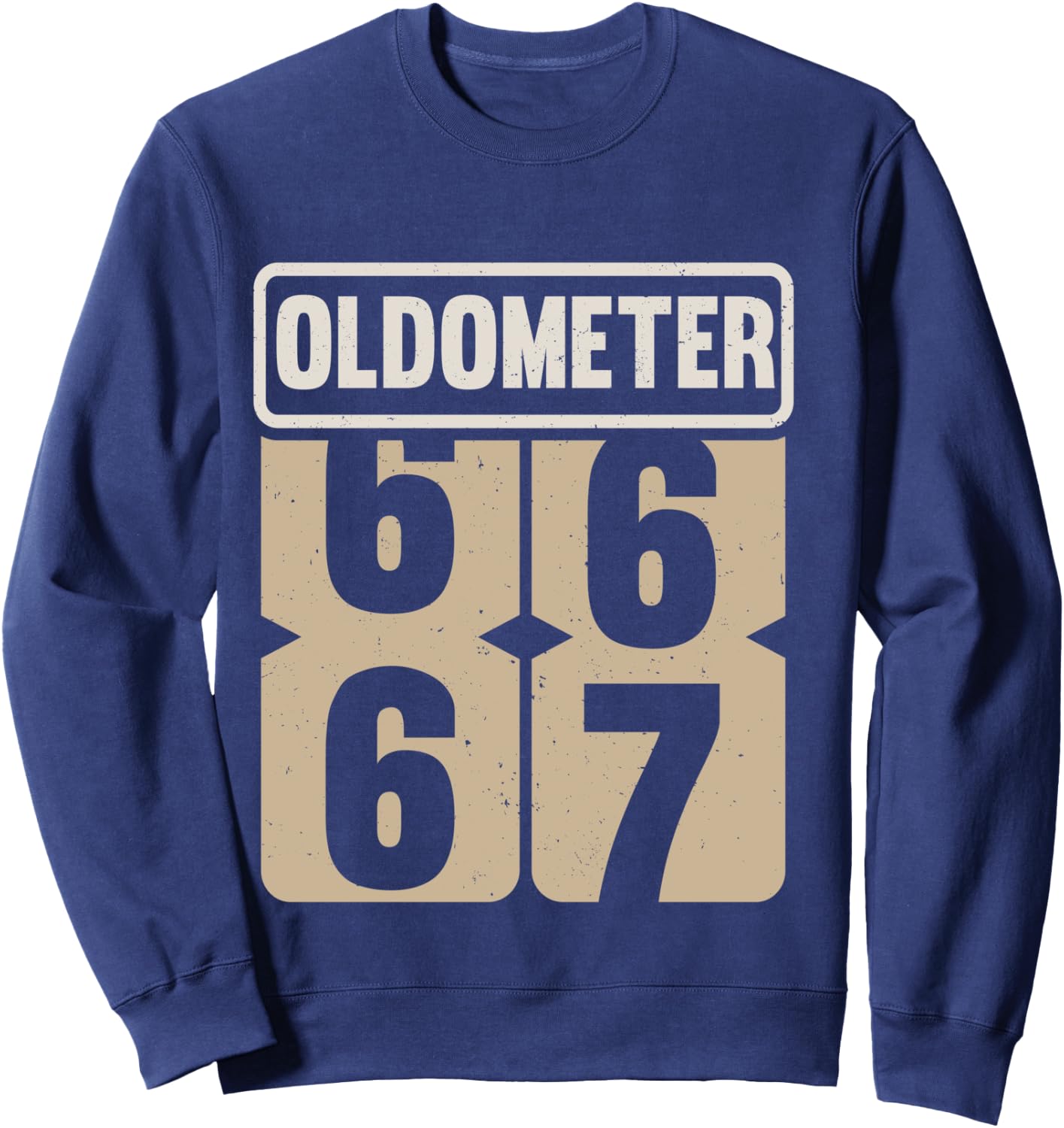 Vintage Legend 67 Years Old Oldometer 66-67 Men Women Bday Sweatshirt - Sweatshirt | Navy