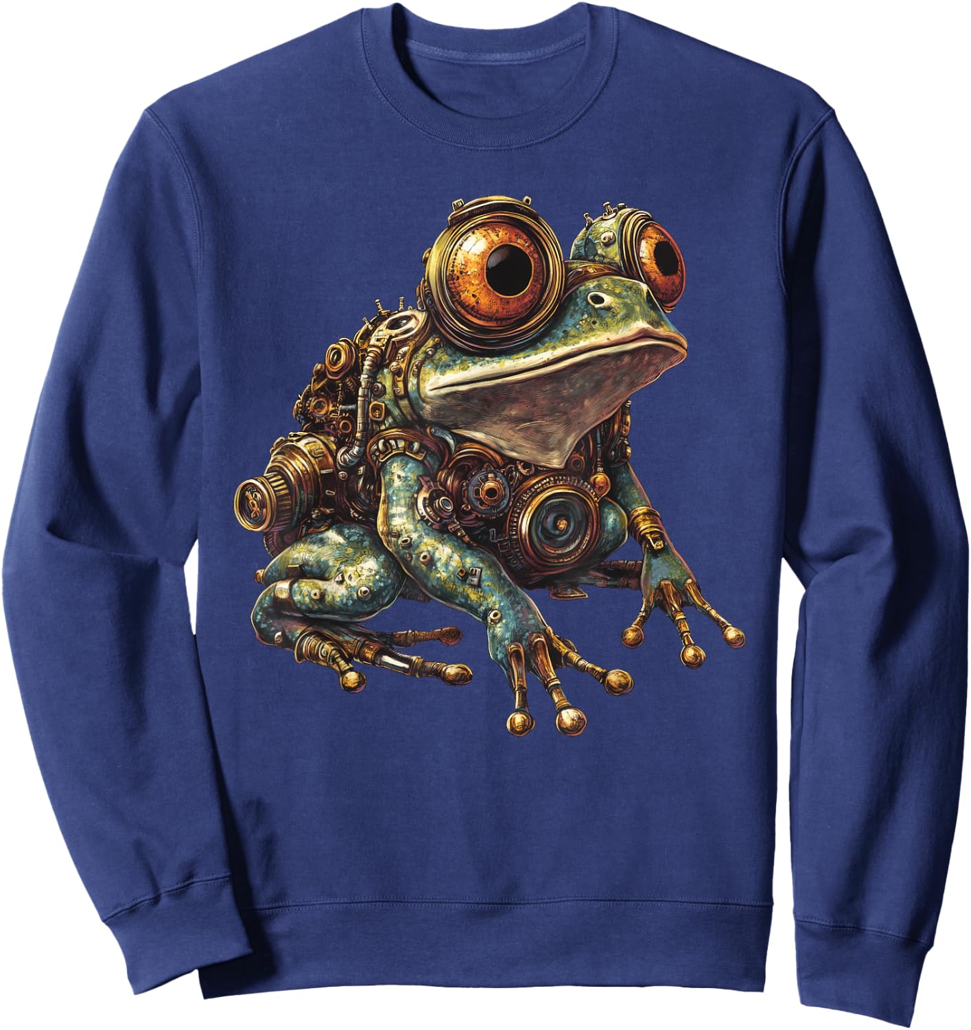 Steampunk Frog Art Sweatshirt - Sweatshirt | Navy