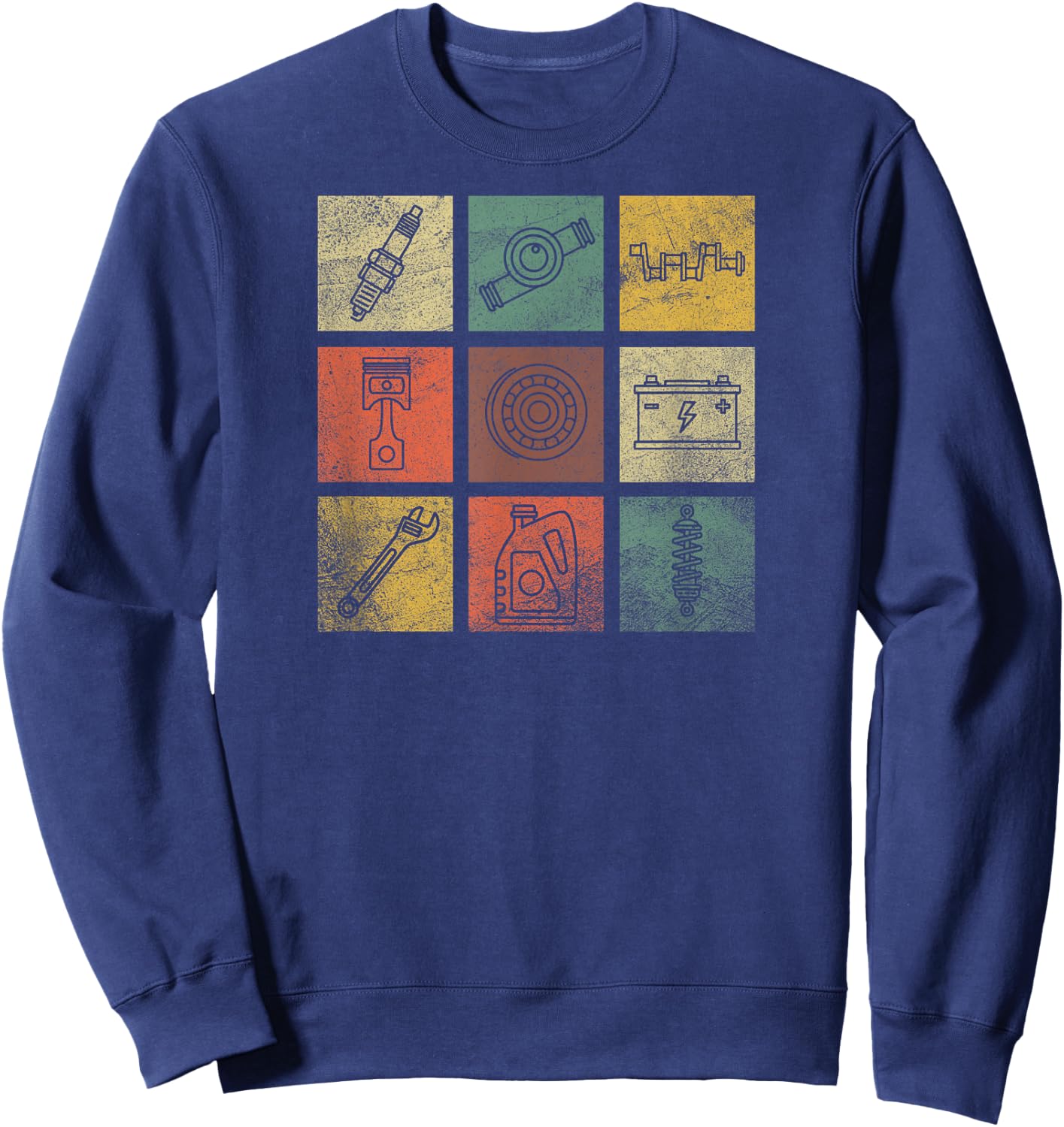 Motorsport Car Tuning Mechatronics Mechanic , Black Sweatshirt - Sweatshirt | Navy