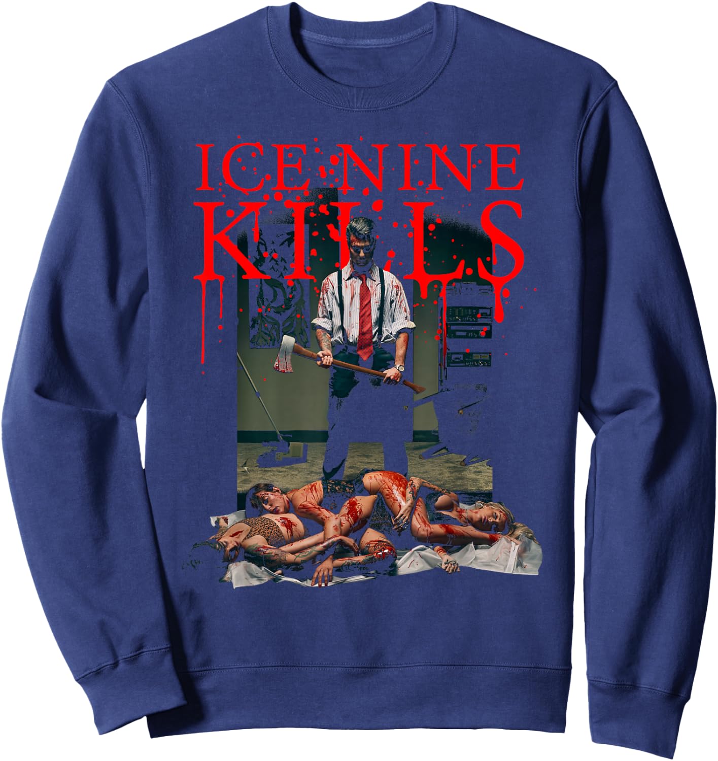 Ice Nine Kills - Bloody , black Sweatshirt - Sweatshirt | Navy