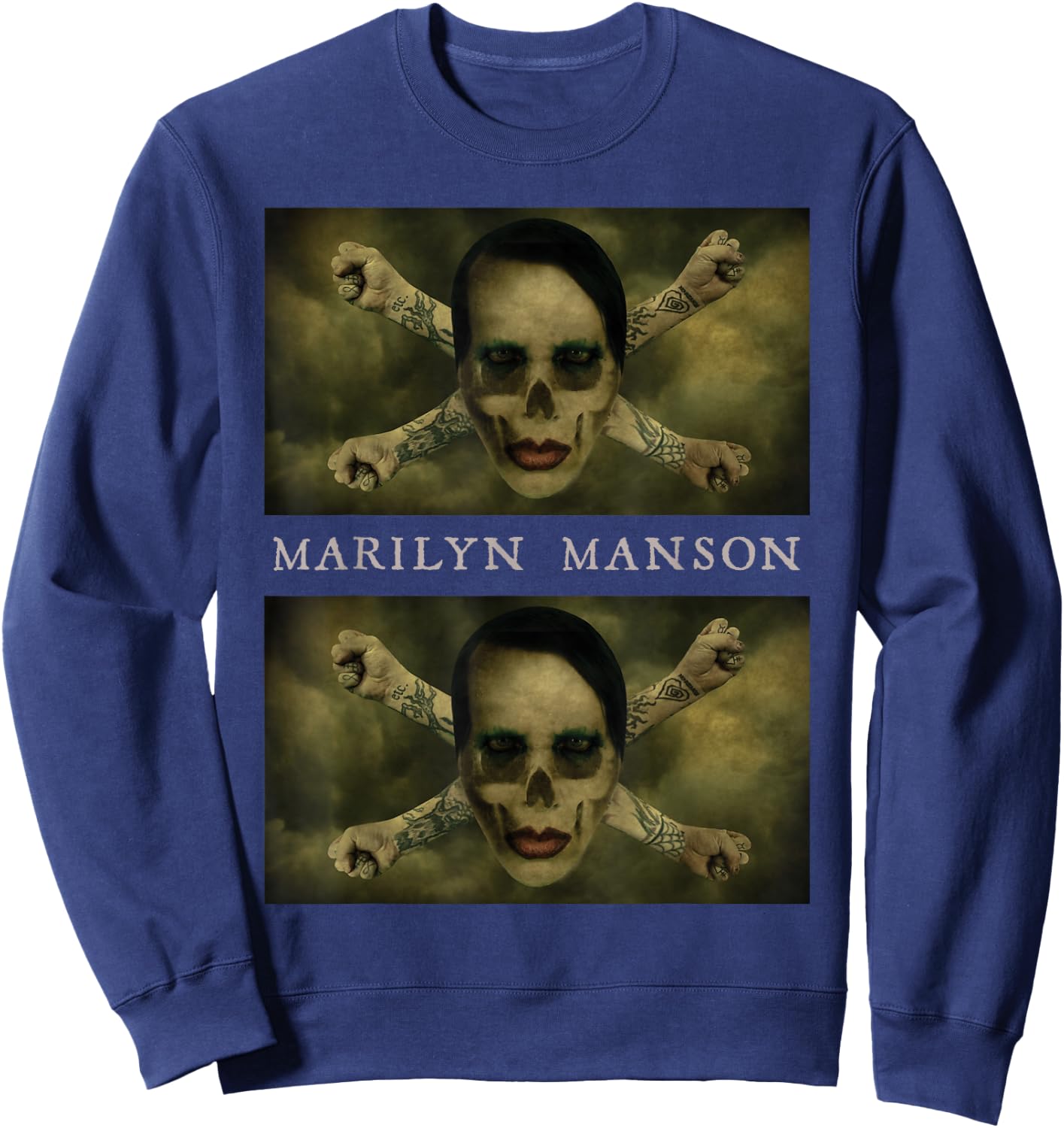 Marilyn Manson – Crossbones , Black, S Sweatshirt - Sweatshirt | Navy