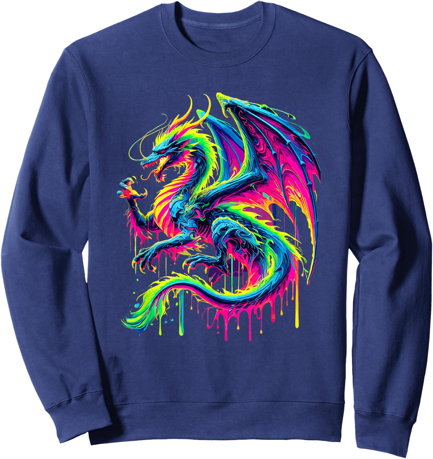 Paint Art Dragon Dragons Sweatshirt - Sweatshirt | Navy