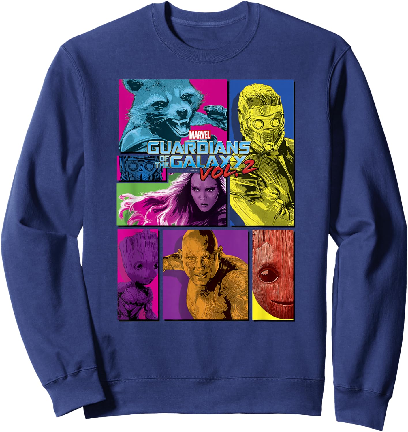 Marvel Guardians of the Galaxy Vol. 2 Group Panels Sweatshirt - Sweatshirt | Navy