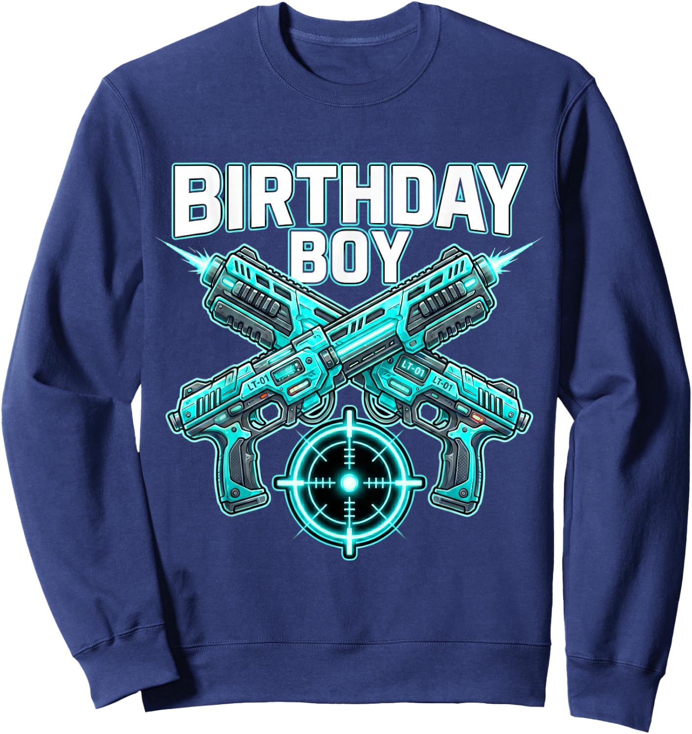Laser Tag Birthday Shirt Laser Tag Party Boys Birthday Boy Sweatshirt - Sweatshirt | Navy