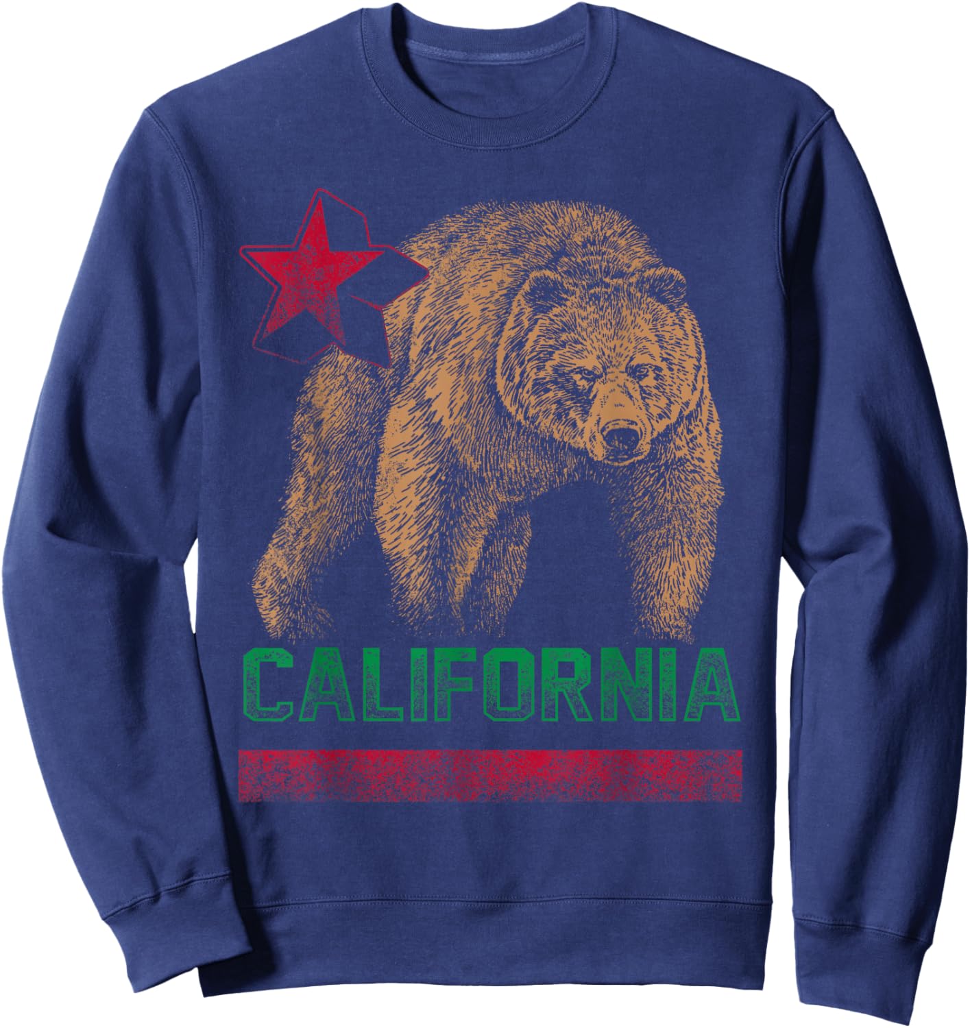 California Bear Republic Vintage Shirt - Cali Sweatshirt - Sweatshirt | Navy