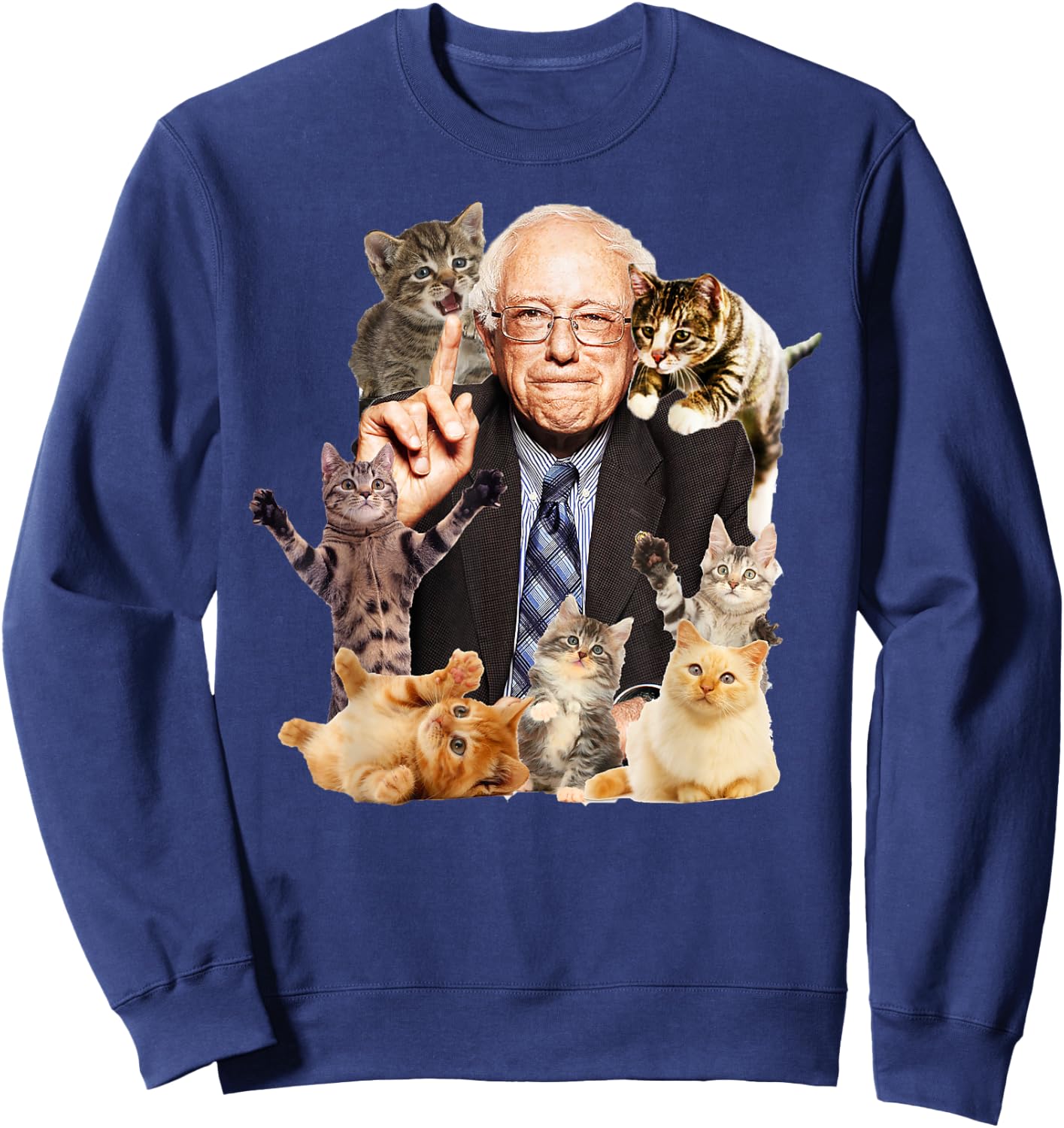 Bernie and Cats - Feel the Purr Sweatshirt - Sweatshirt | Navy
