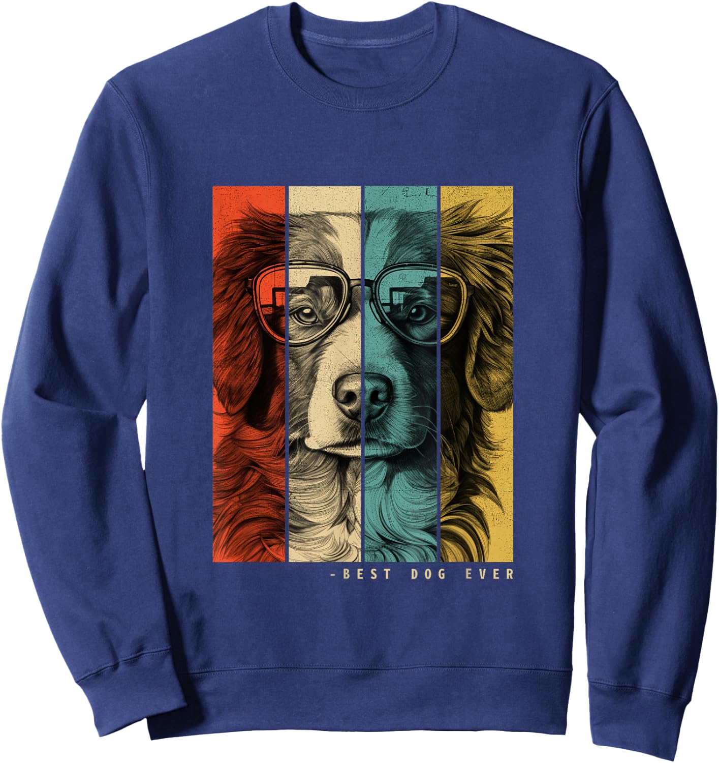 Vintage Nova Scotia Duck Tolling Retriever Toller Dog Mom Sweatshirt - Sweatshirt | Navy