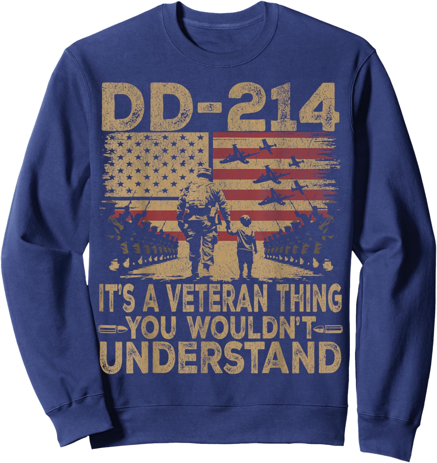DD-214 It's A Veteran Thing You Wouldn't Understand Memorial Sweatshirt - Sweatshirt | Navy