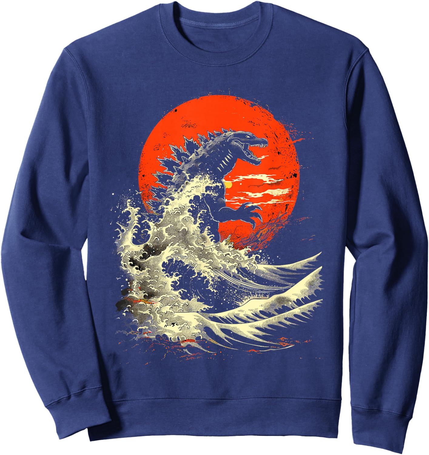 Kaiju Monster Movie I Japanese Kaiju Sweatshirt - Sweatshirt | Navy