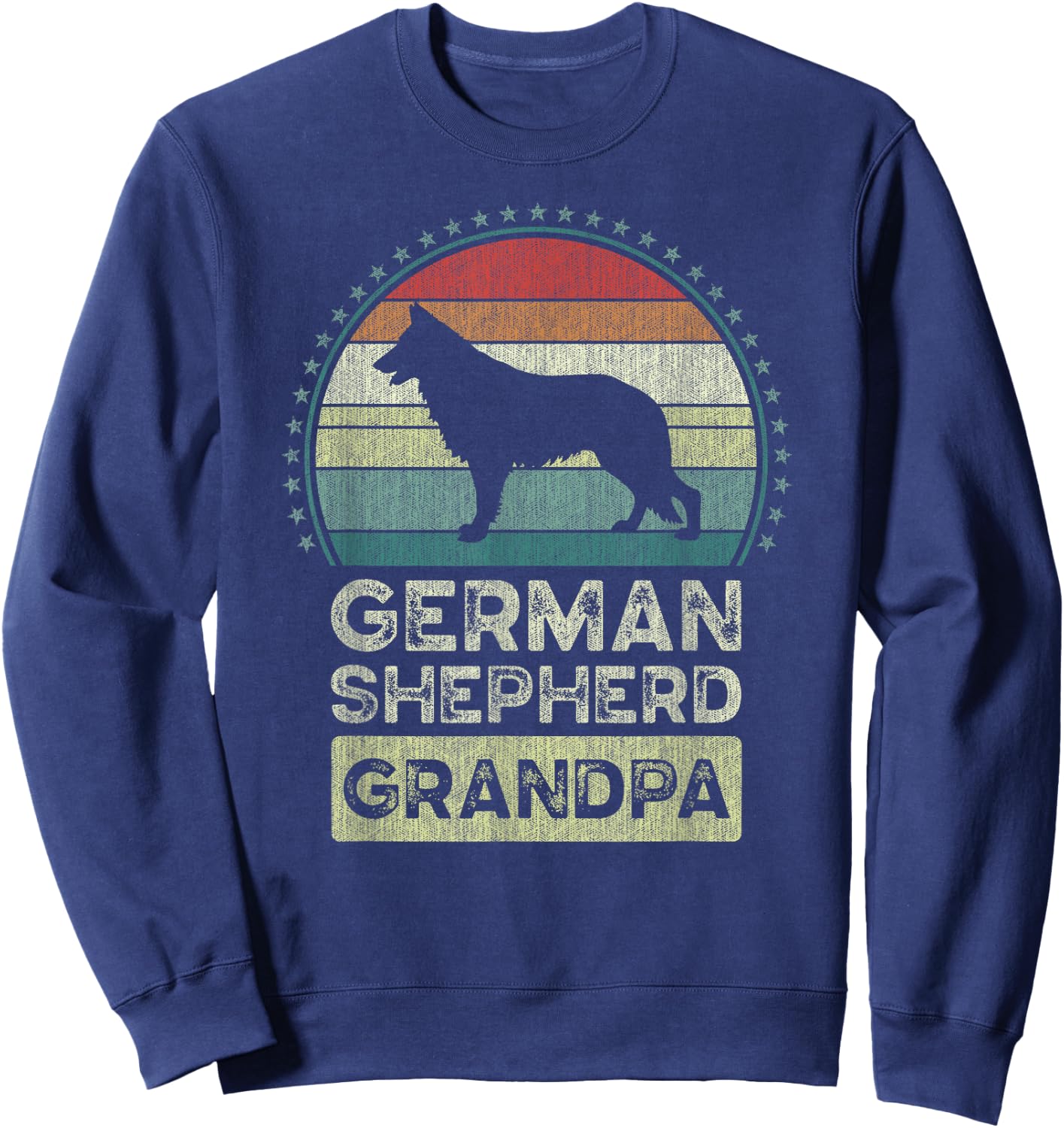 German Shepherd Grandpa, Father's Day, Grandfather Sweatshirt - Sweatshirt | Navy