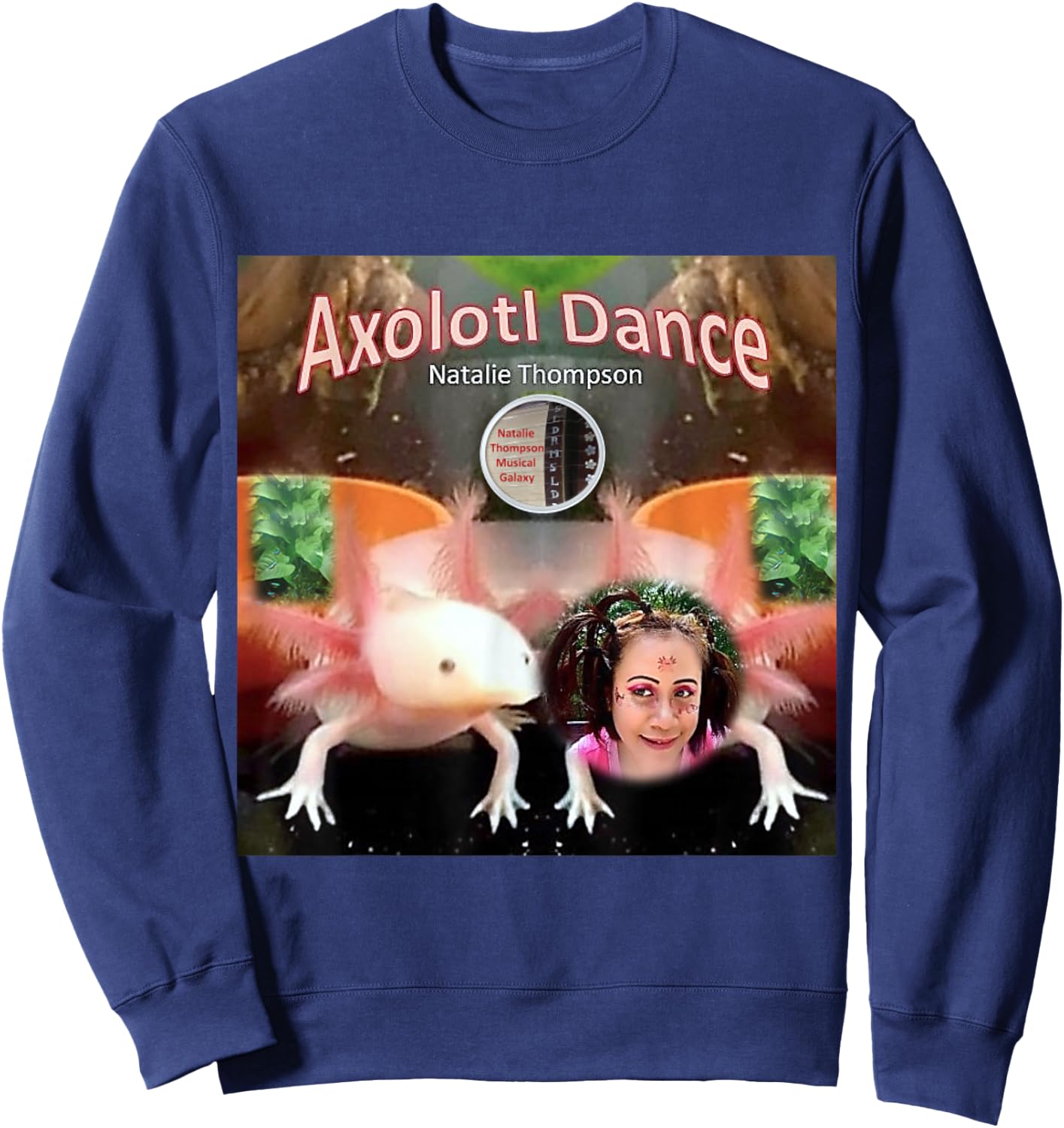 Axolotl Dance by Natalie Thompson Sweatshirt - Sweatshirt | Navy