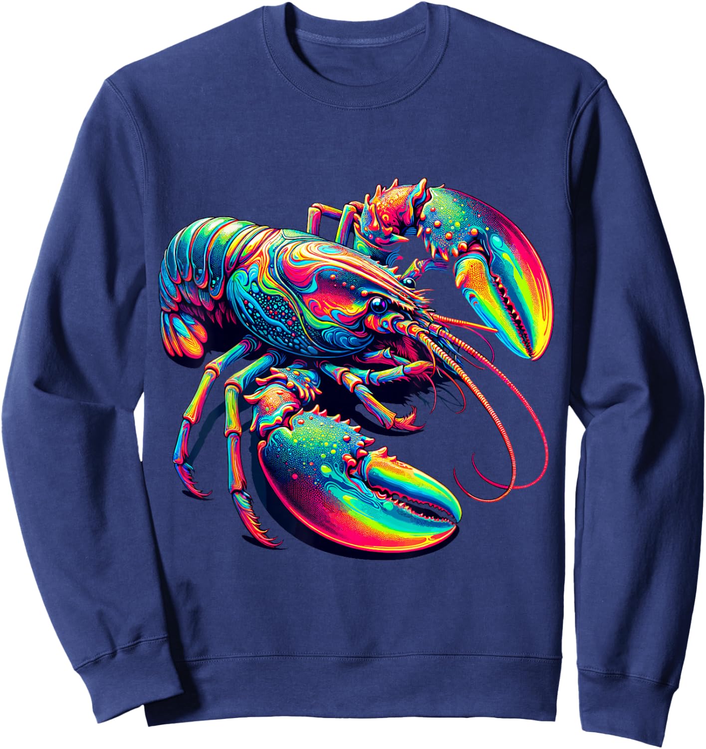 Paint Art Lobster Lobsters Sweatshirt - Sweatshirt | Navy