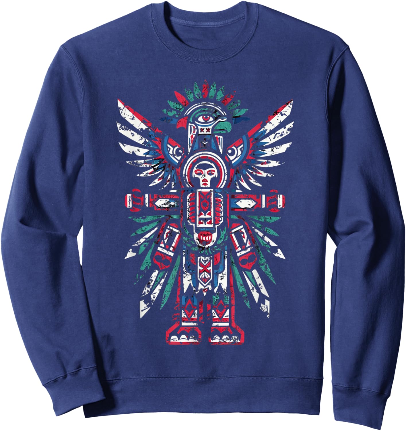 Alaska, Raven Haida Tribal Art, Native American Sweatshirt - Sweatshirt | Navy