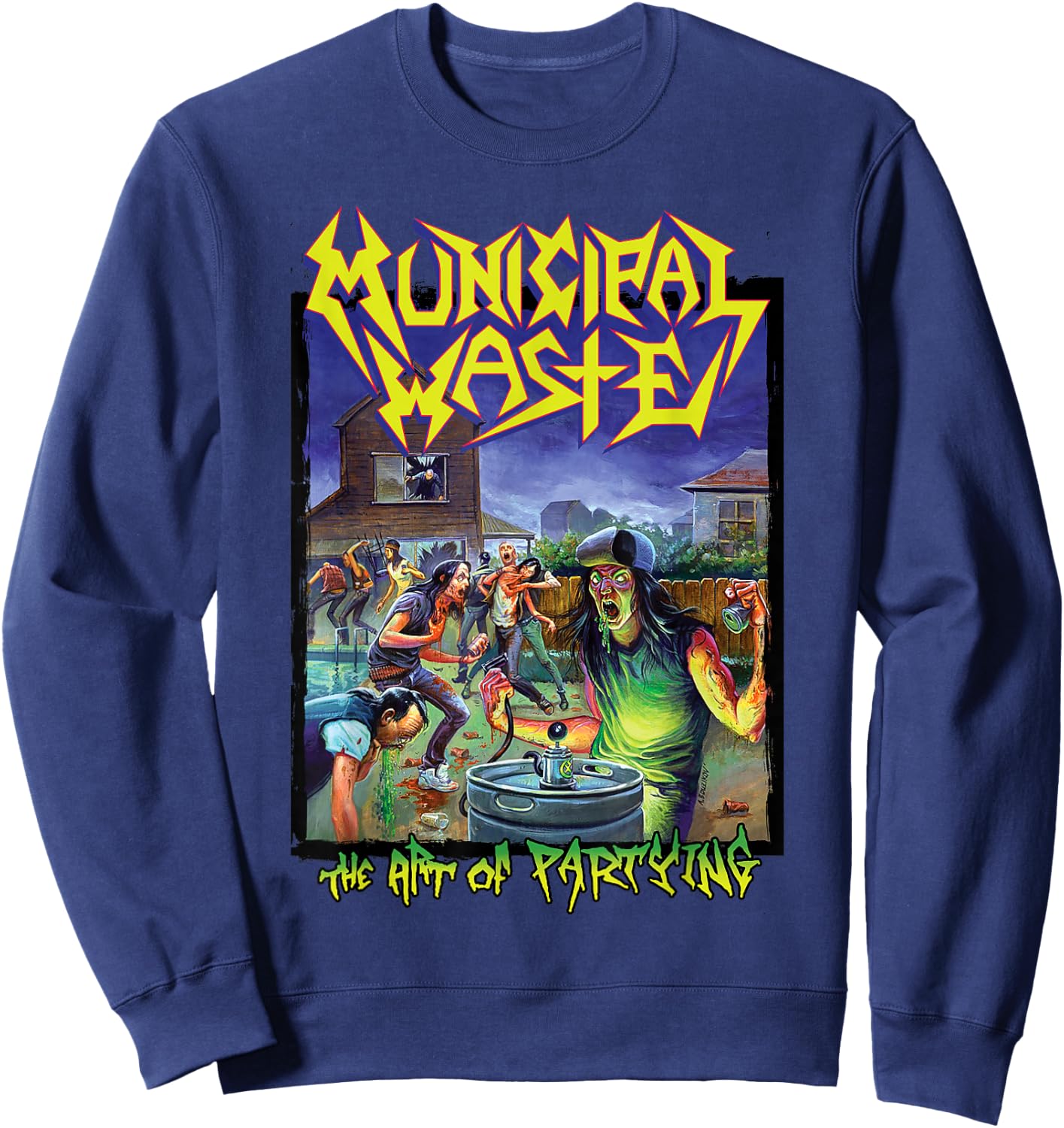 Municipal Waste The Art of Party Sweatshirt - Sweatshirt | Navy