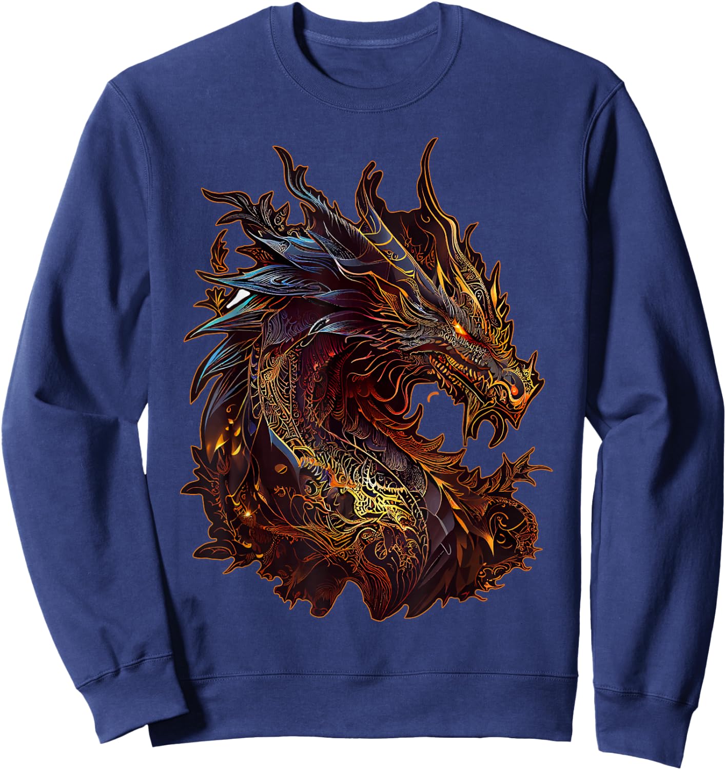 Dragon Chinese Zodiac Sign Animal Horoscope Witchcraft , black Sweatshirt - Sweatshirt | Navy