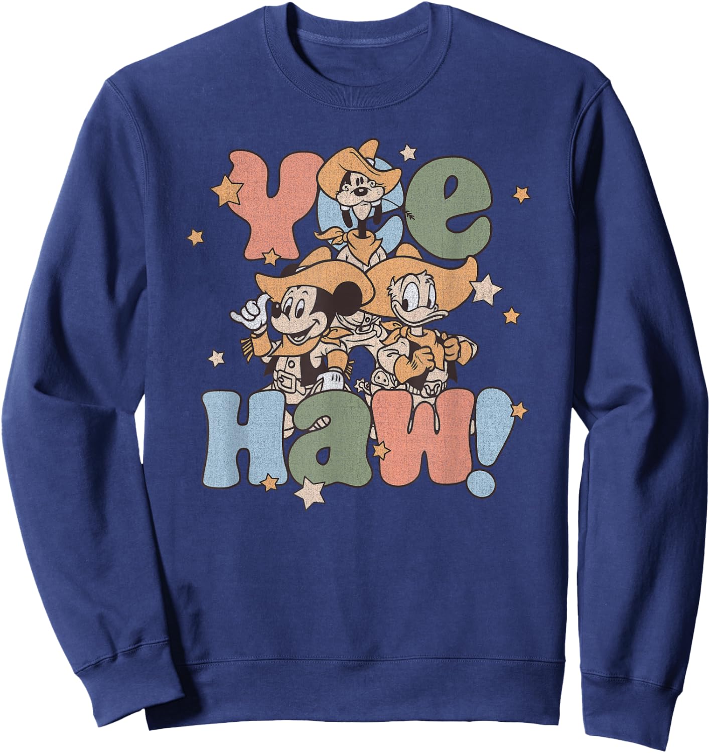 Disney Mickey & Friends 4th Of July Yee Haw! Group Shot Sweatshirt - Sweatshirt | Navy