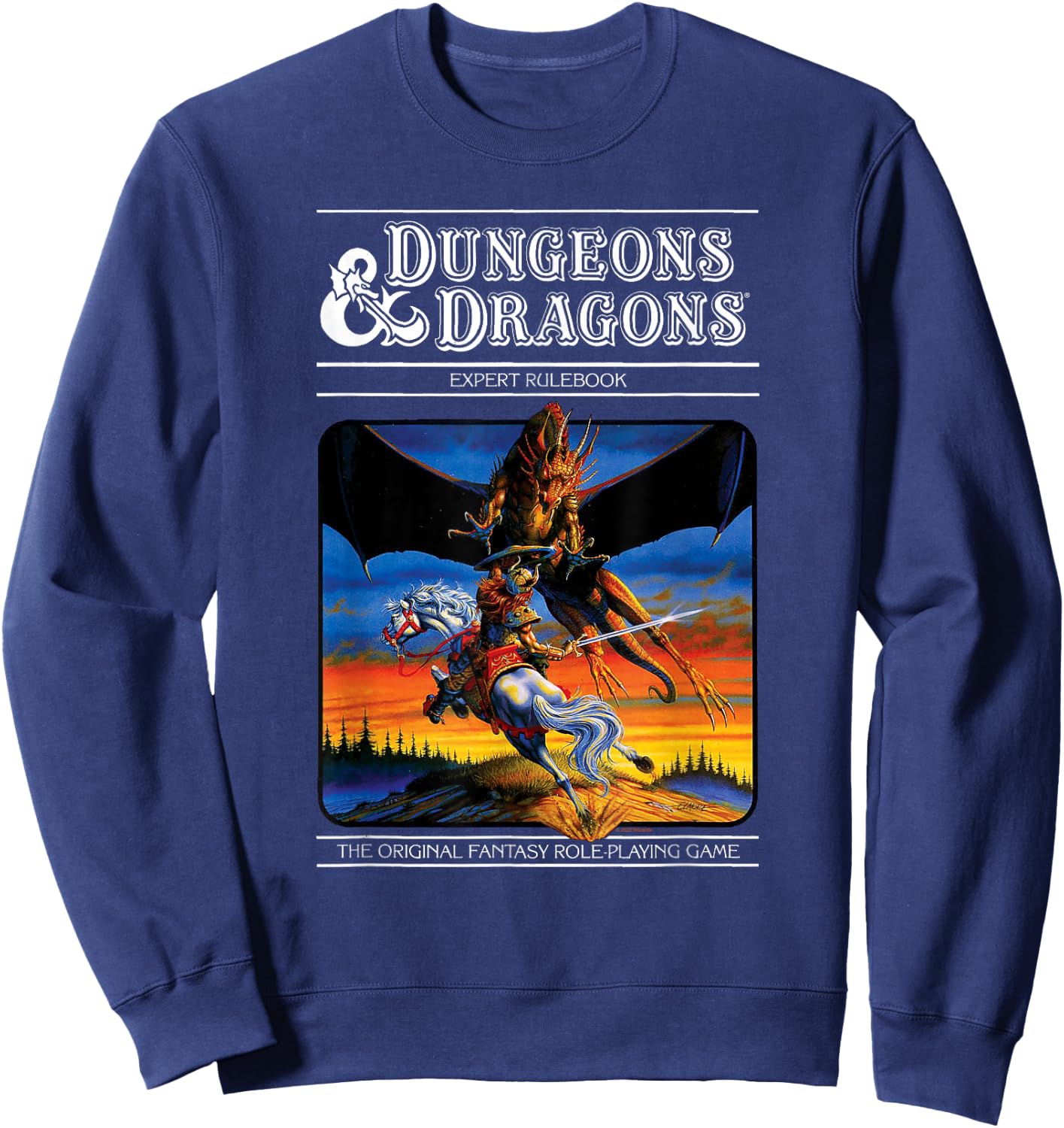 Dungeons & Dragons Vintage Expert Rulebook , black Sweatshirt - Sweatshirt | Navy