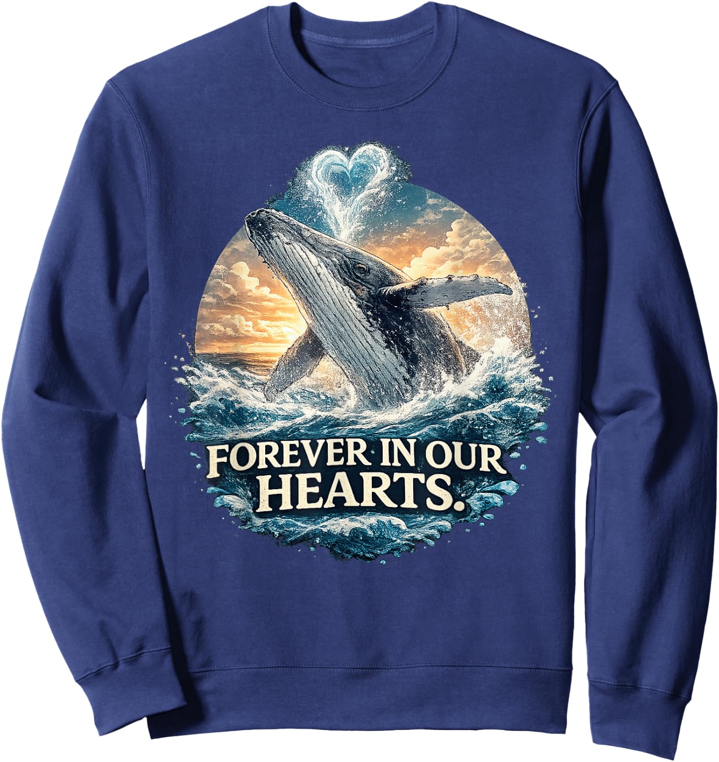 Timmy Wal Ostsee Buckelwal Team Hope Free In Unseren Herzen Sweatshirt - Sweatshirt | Navy