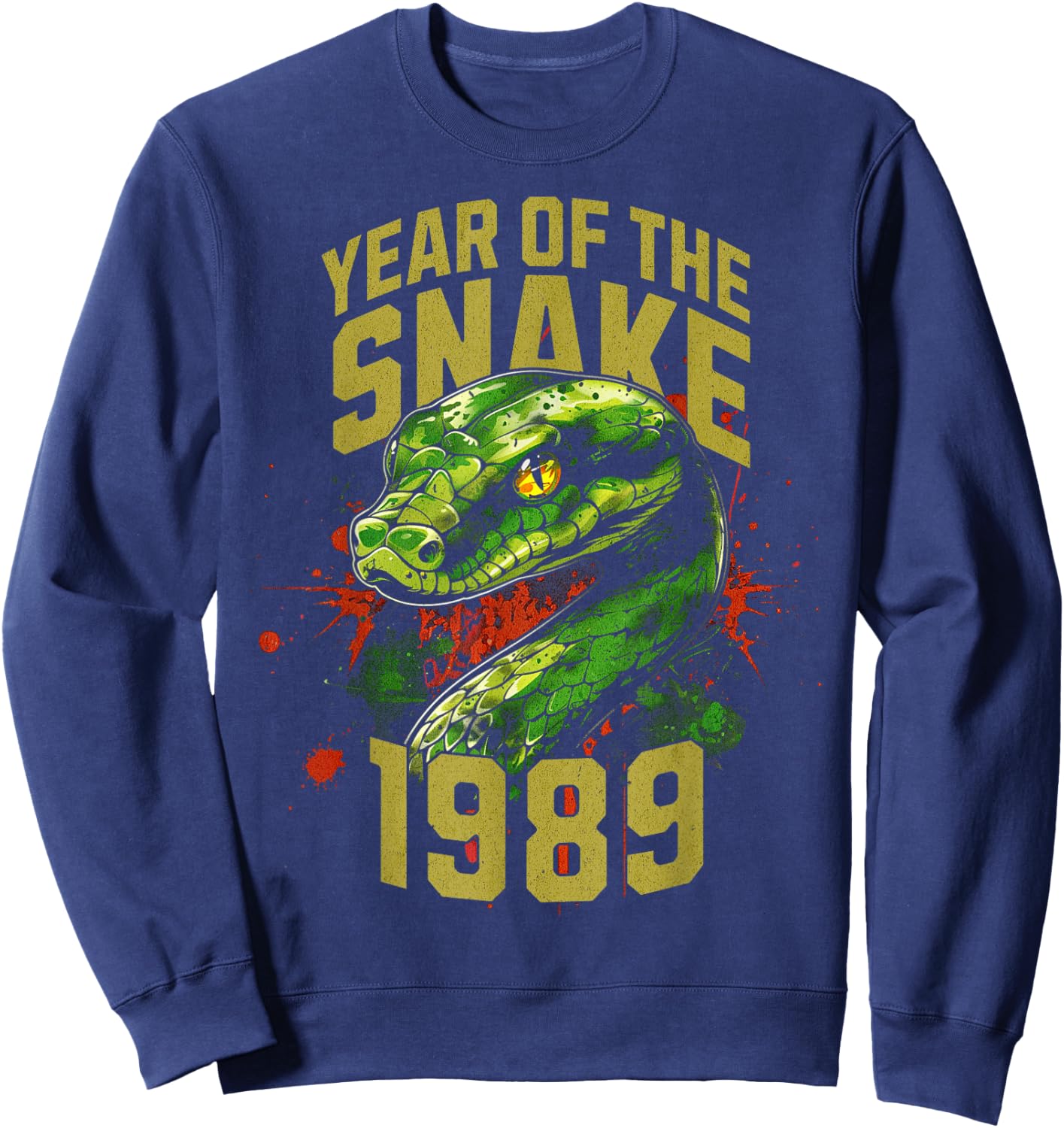 Born in 1989 Year of the Snake Chinese Zodiac Sign Sweatshirt - Sweatshirt | Navy