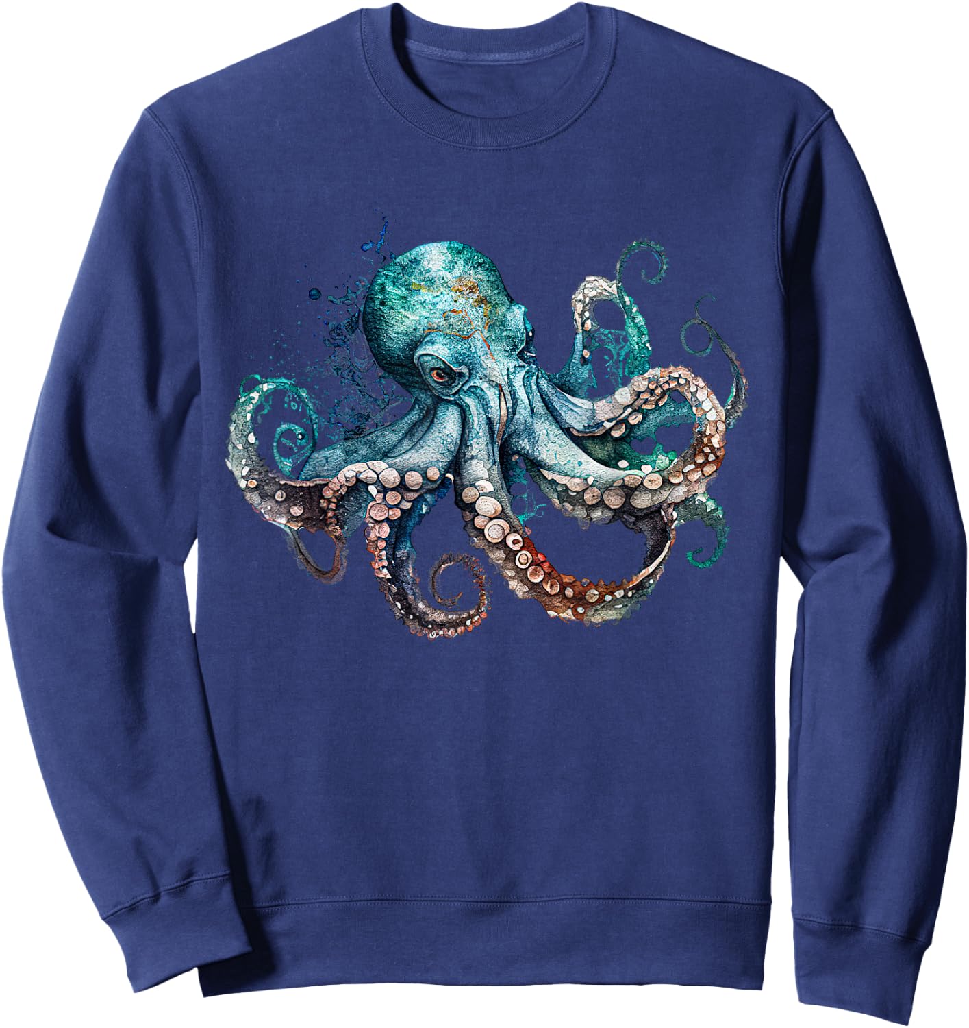 Funny octopus Ocean Zoology Teuthology biologists sailing Sweatshirt - Sweatshirt | Navy