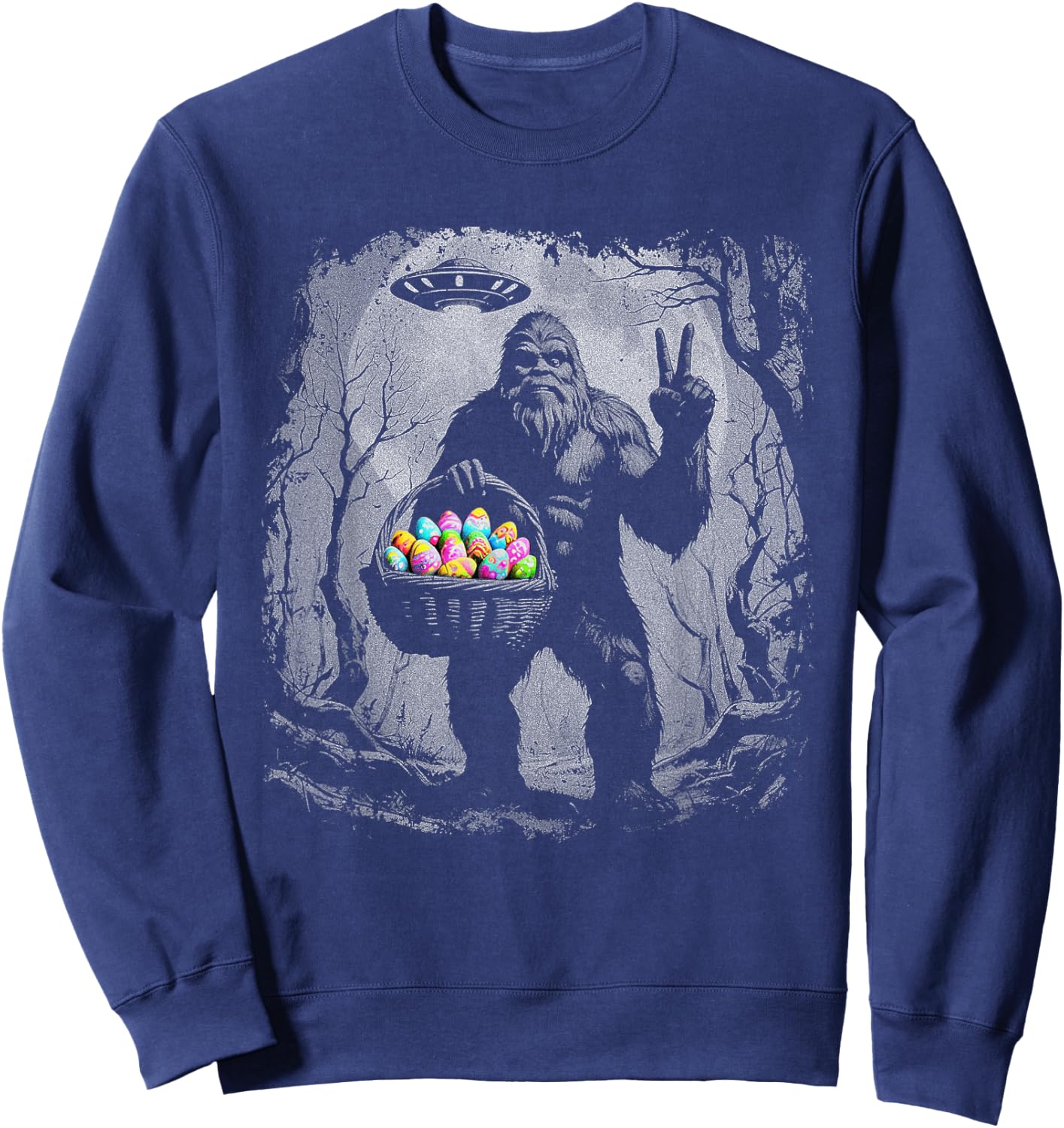 Sasquatch Easter Eggs Funny Easter Bigfoot Lovers Sweatshirt - Sweatshirt | Navy