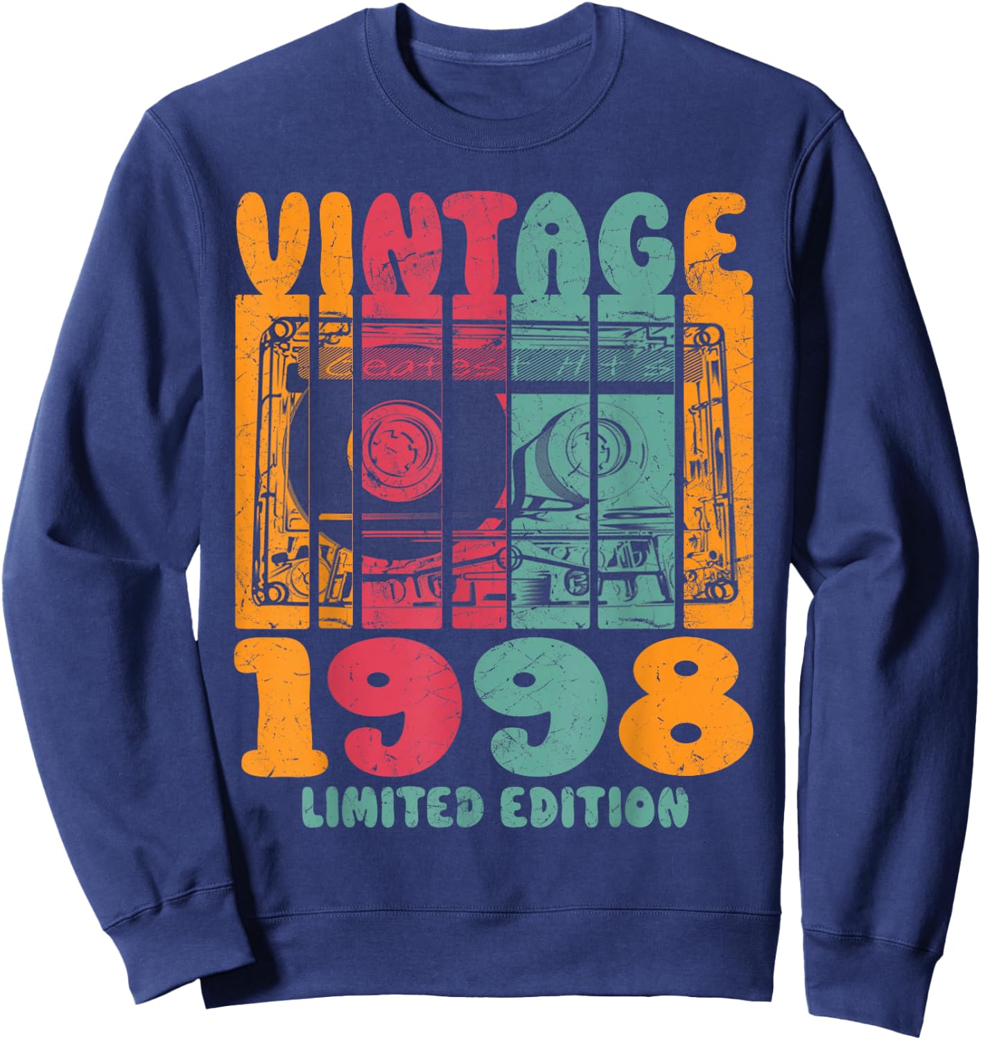 Vintage Greatest Hits 1998 Limited Edition Retro Birthday Sweatshirt - Sweatshirt | Navy