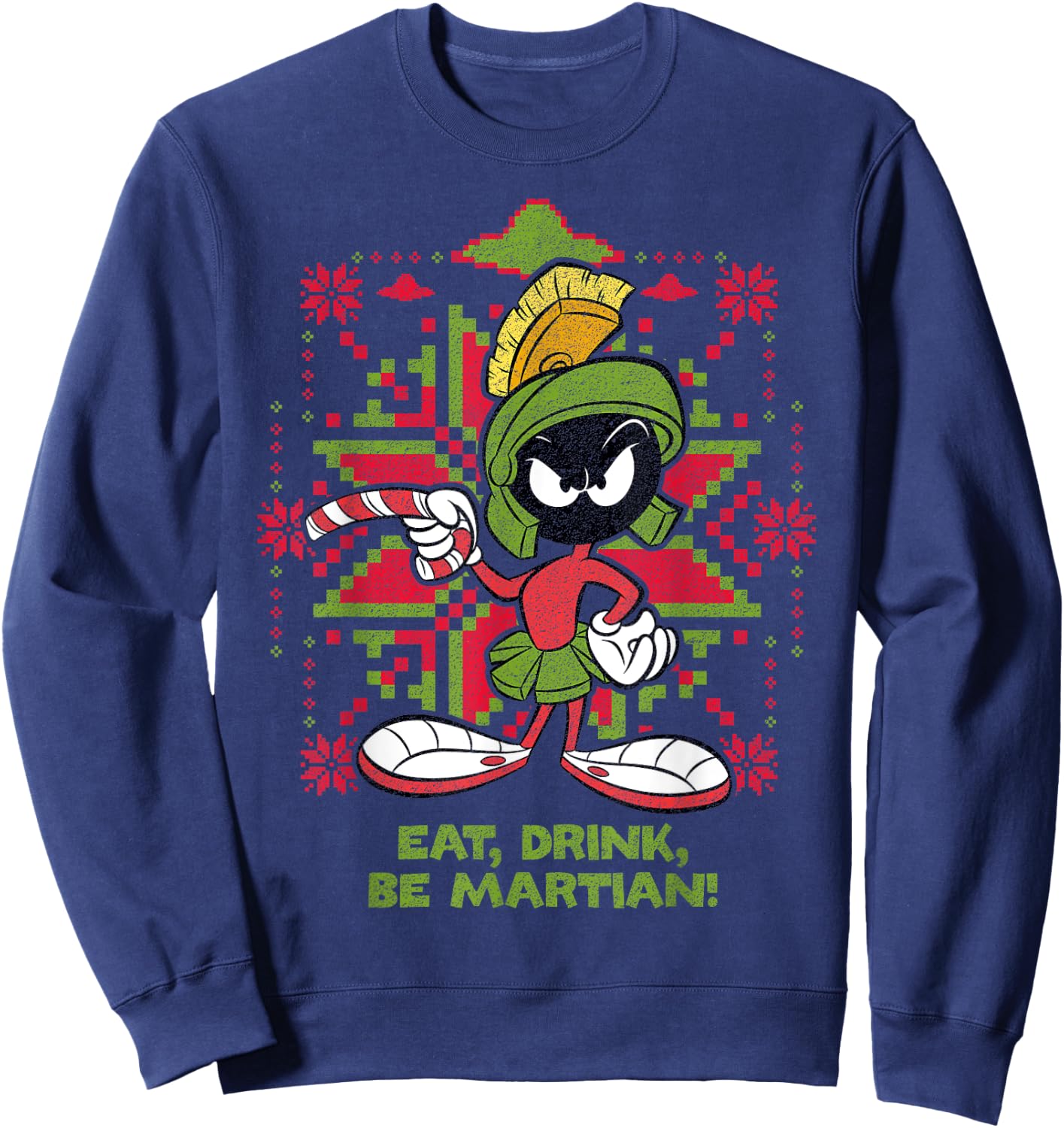 Marvin Martian Xmas Eat Dark Sweatshirt - Sweatshirt | Navy