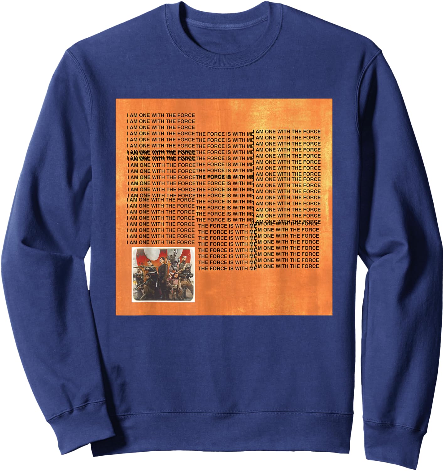 Star Wars Rogue One The Life Of Chirrut Retro Big Quote Logo Sweatshirt - Sweatshirt | Navy