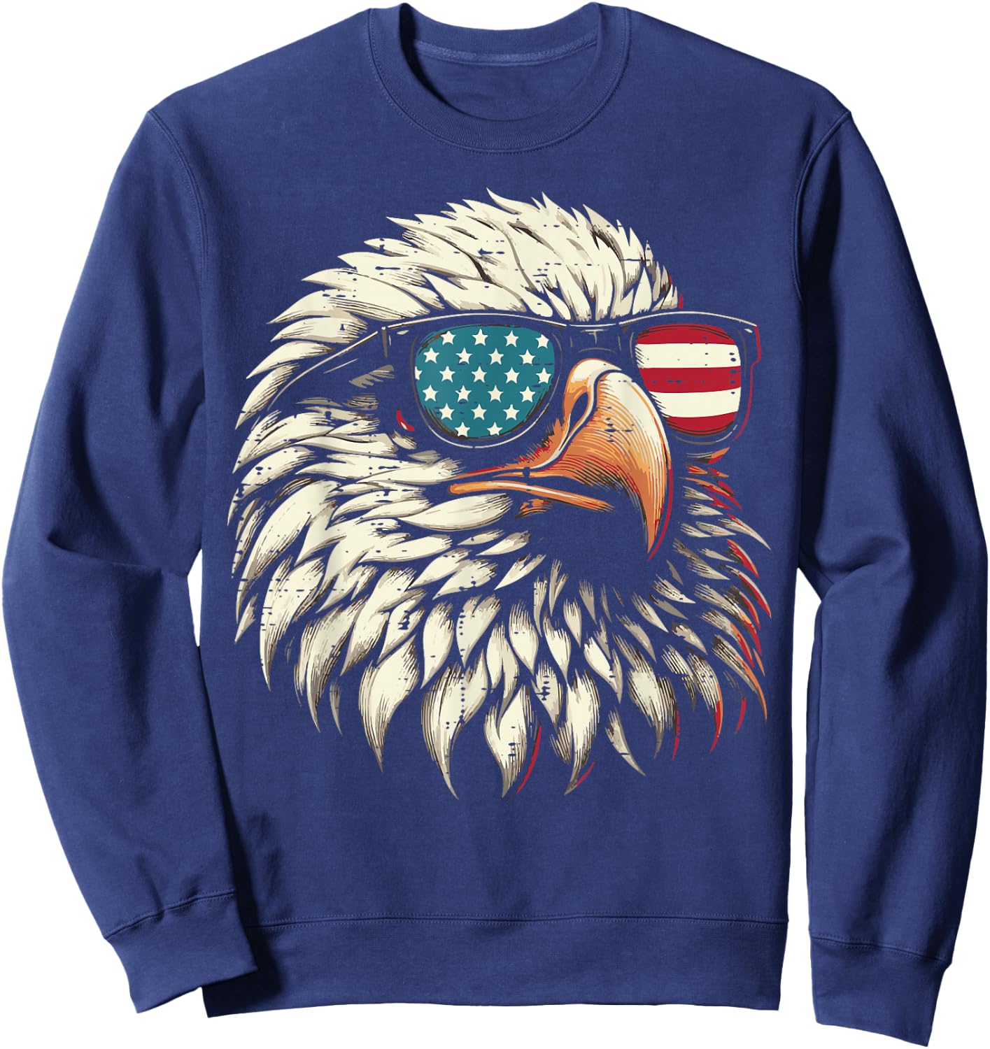 American Eagle USA Sunglasses 4th Of July Women Men Kids Sweatshirt - Sweatshirt | Navy