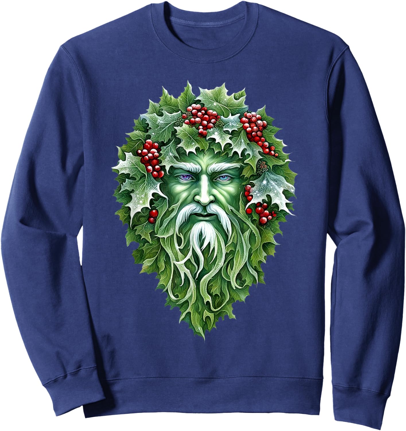 Yule Holly King Green Sweatshirt - Sweatshirt | Navy
