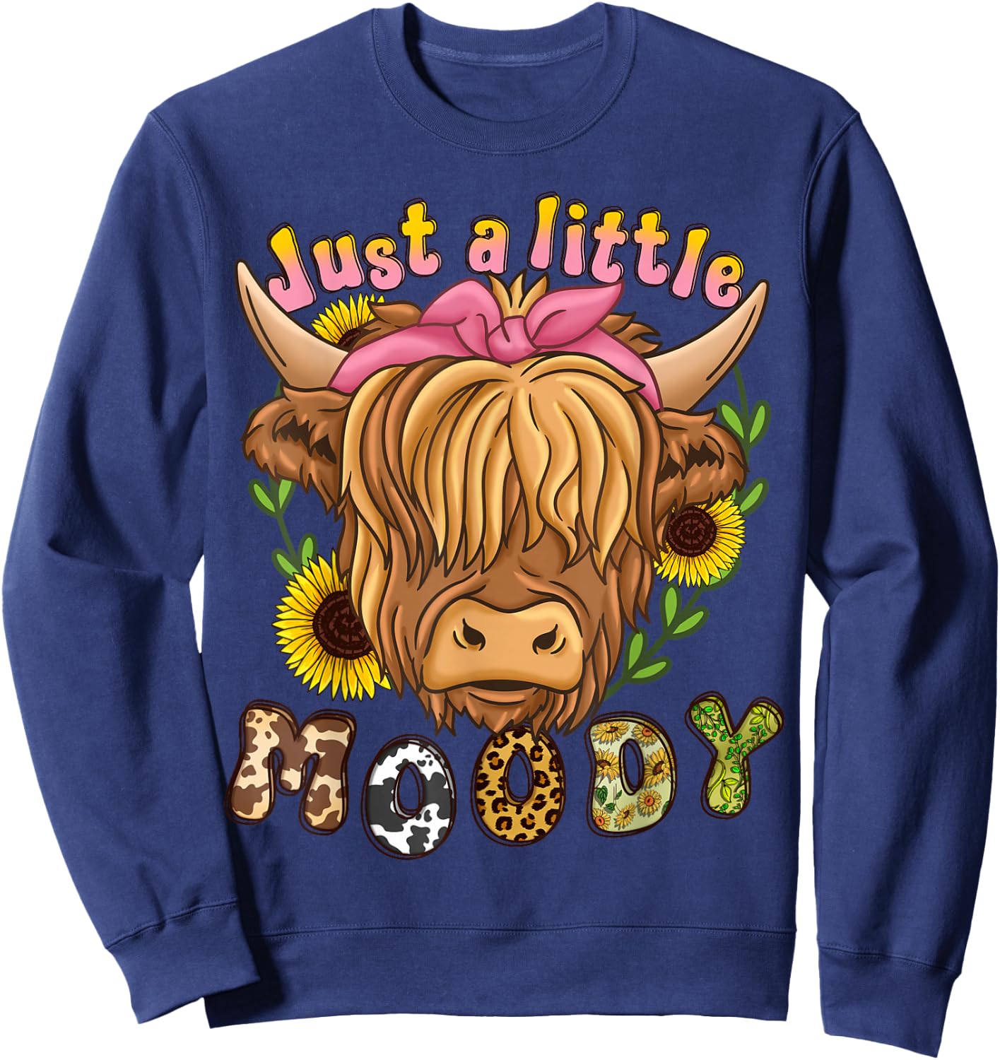 Highland Cow Scottish Highland Cow Sweatshirt - Sweatshirt | Navy