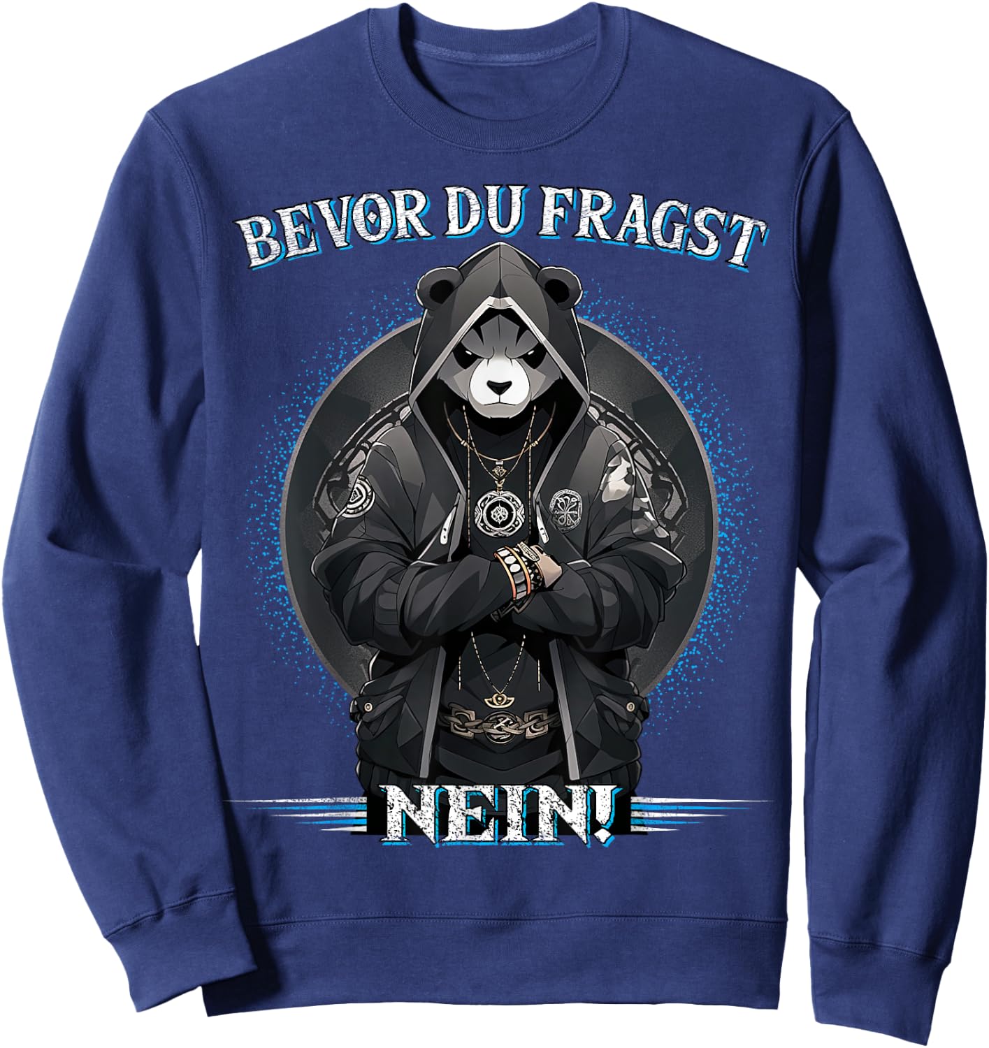 Bevor du fragst - Nein Lustiges Sarkasmus Anime Panda Kaffee Sweatshirt - Sweatshirt | Navy