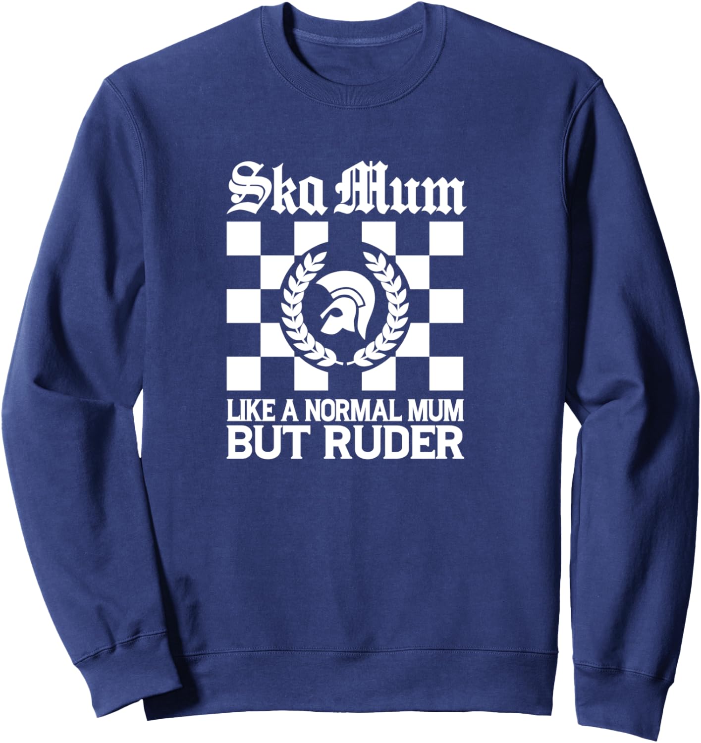SKA MUM Rocksteady Jamaica Skins Mod Punk Ska Retro , Black, S Sweatshirt - Sweatshirt | Navy