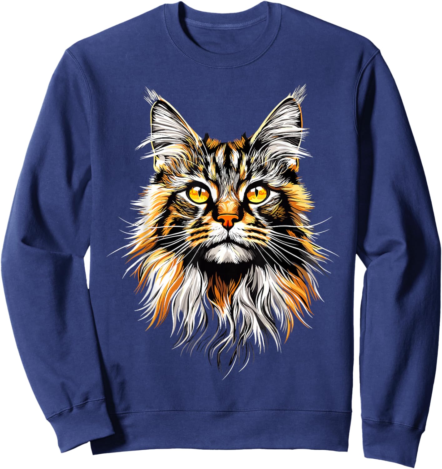 Maine Coon Cat Cat Lover Maine Coon Soft , Black, S Sweatshirt - Sweatshirt | Navy