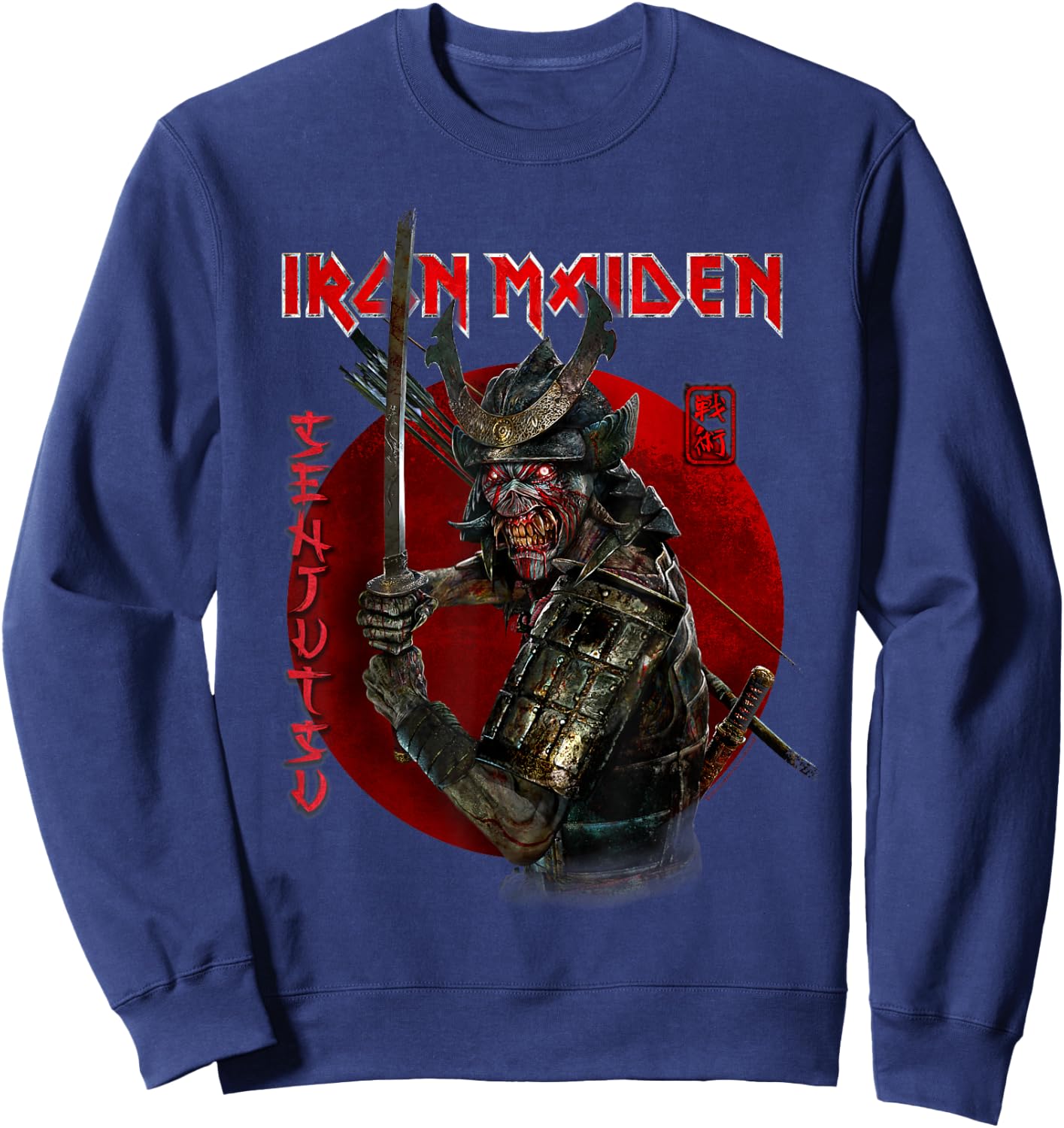 Iron Maiden Circle Red Senjutsu Eddie Sweatshirt - Sweatshirt | Navy