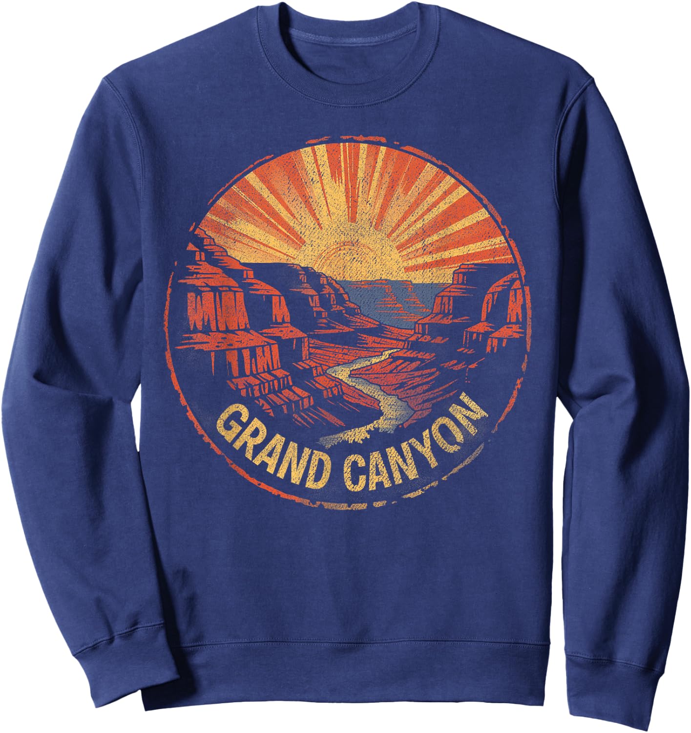 Grand Canyon - US National Park Vintage Men Women Sweatshirt - Sweatshirt | Navy
