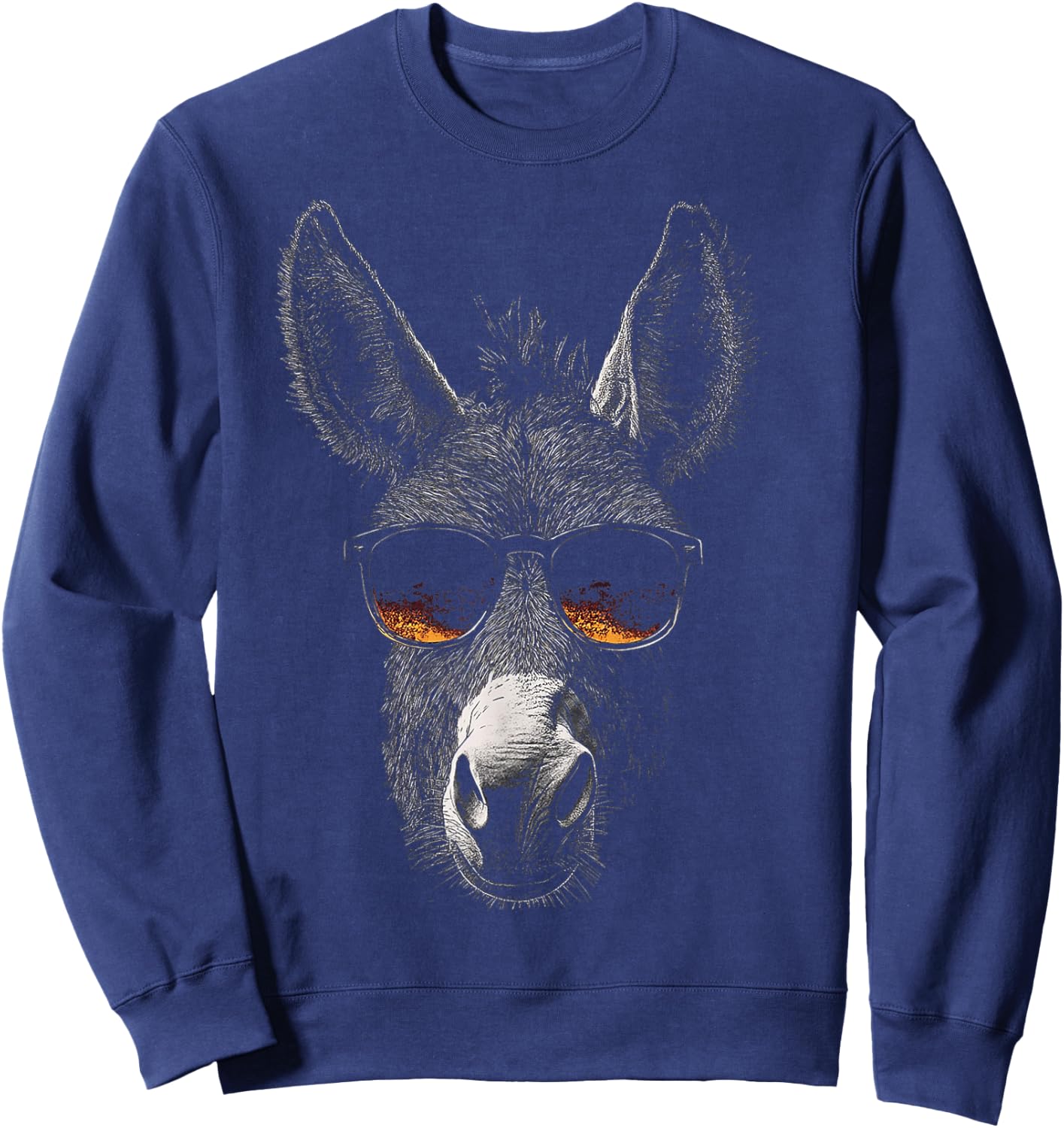 Donkey Animal Sunglasses Art Donkey , black Sweatshirt - Sweatshirt | Navy