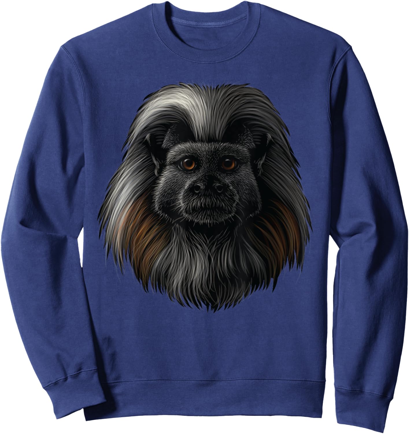 realistic Cotton top tamarin marmoset monkey art for lovers Sweatshirt - Sweatshirt | Navy