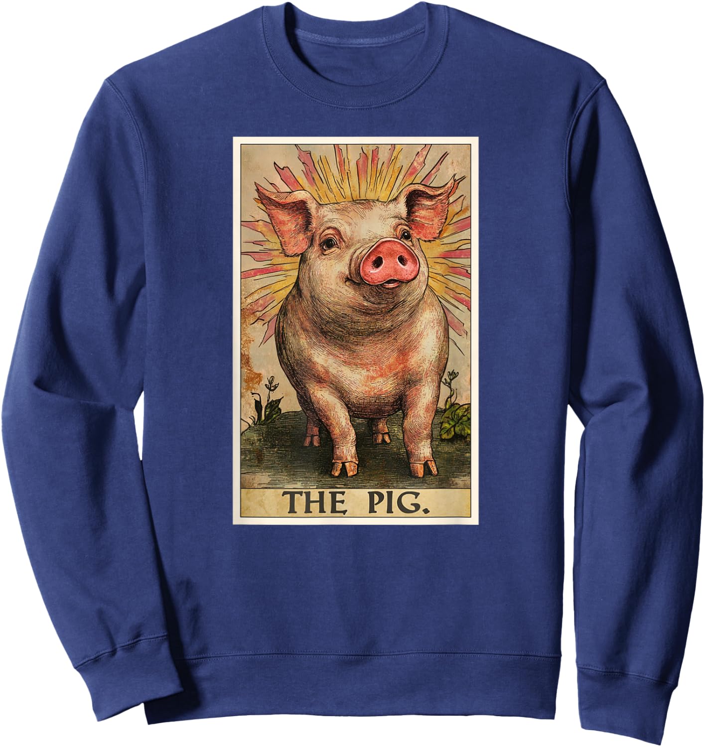 Pig Tarot Card Pigs Pig Sweatshirt - Sweatshirt | Navy