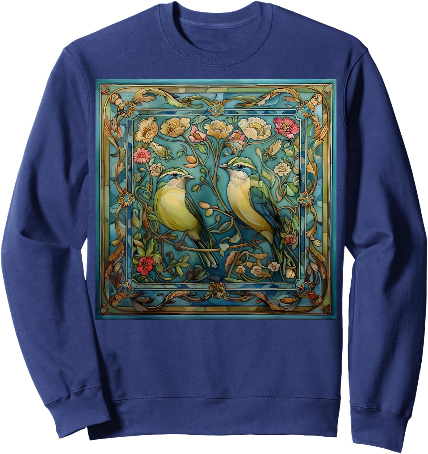 Romantische Vögel im Jugendstil Sweatshirt - Sweatshirt | Navy