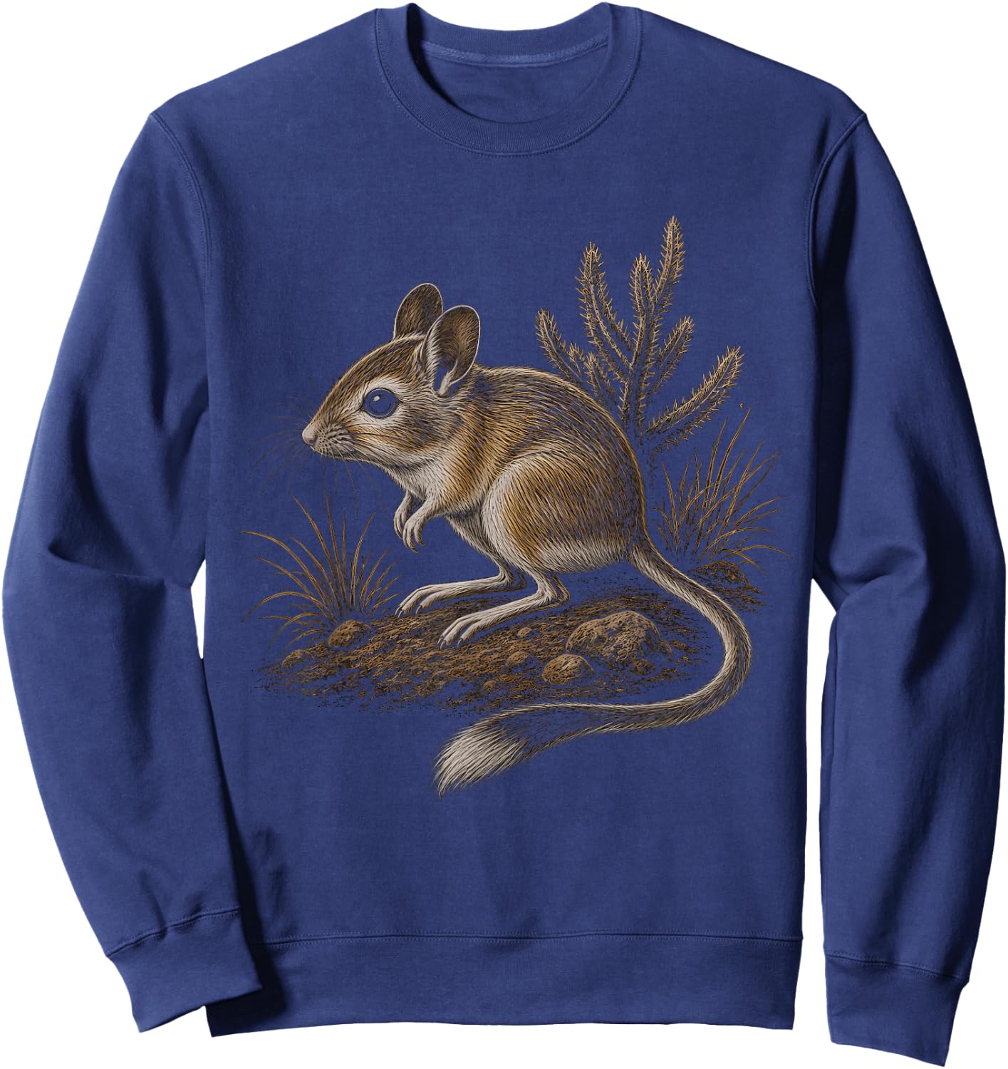 Kangaroo Rat Graphic Artwork Design Sweatshirt - Sweatshirt | Navy
