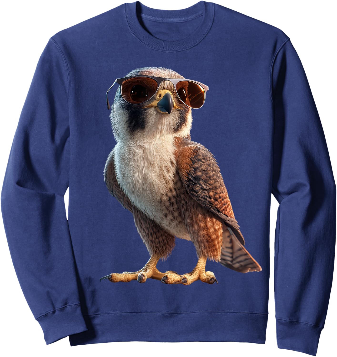 Falcon Kestrel Falcons Hunting Peregrine Birds Falconry Sweatshirt - Sweatshirt | Navy