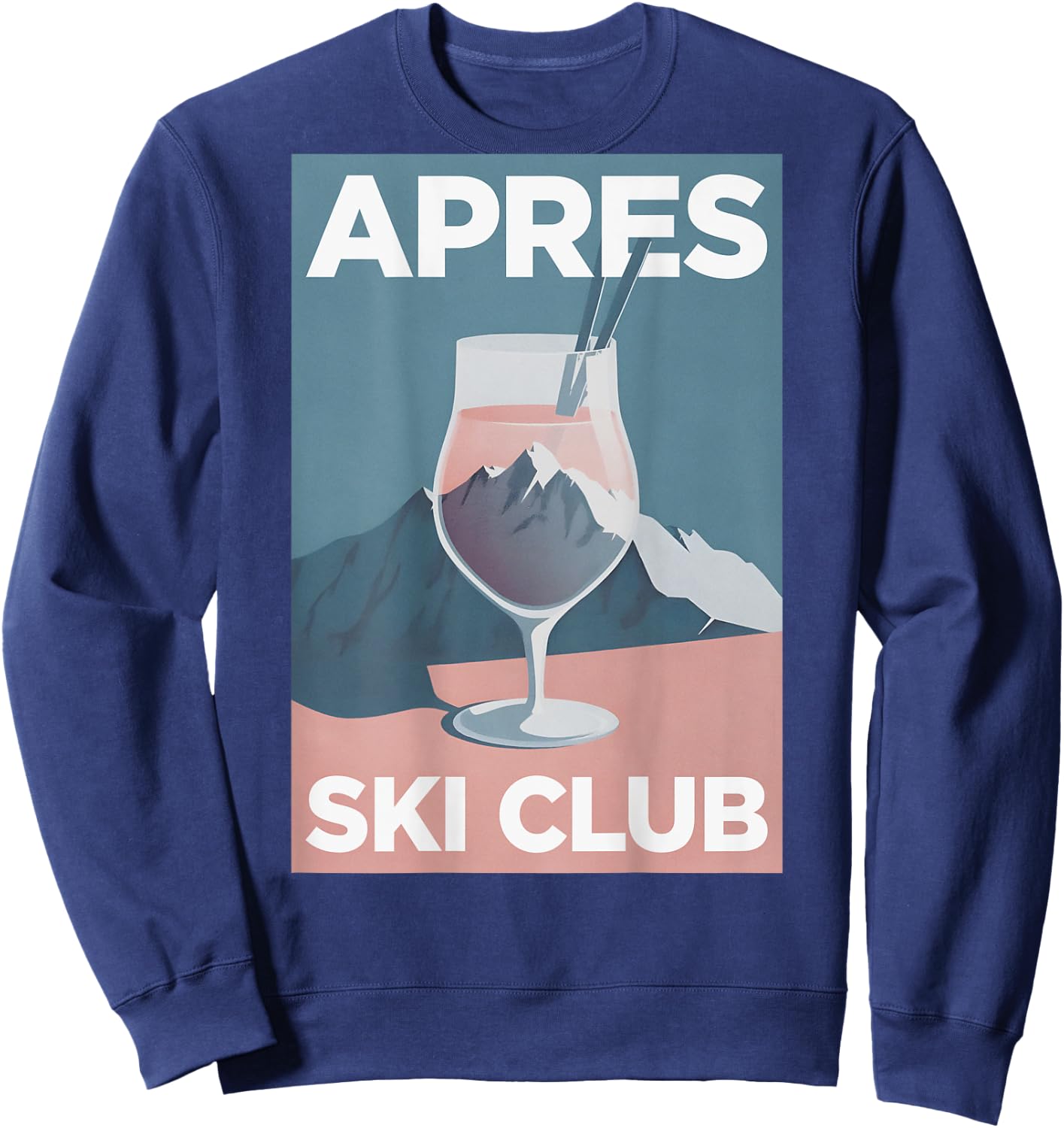 APRÈS SKI CLUB X Aesthetic Skier Party Outfit - Back Sweatshirt - Sweatshirt | Navy