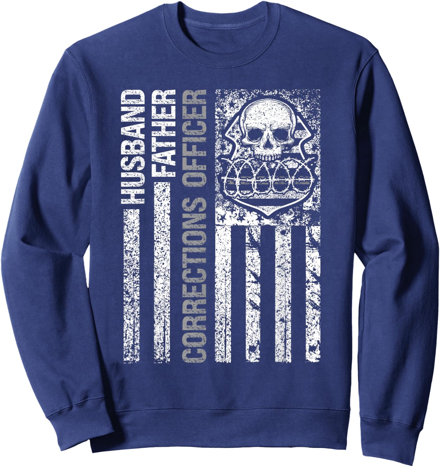 Husband Father Corrections Officer Correctional Officer Sweatshirt - Sweatshirt | Navy