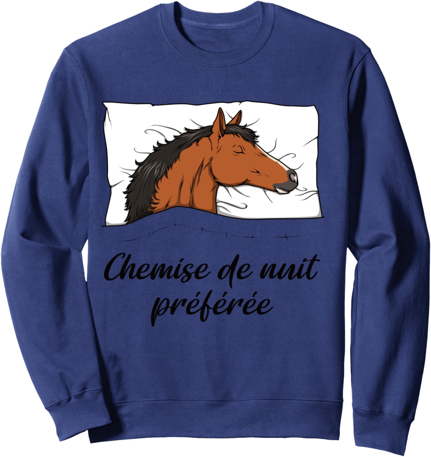 Horse Nightshirt, Horse Pyjamas Sweatshirt - Sweatshirt | Navy