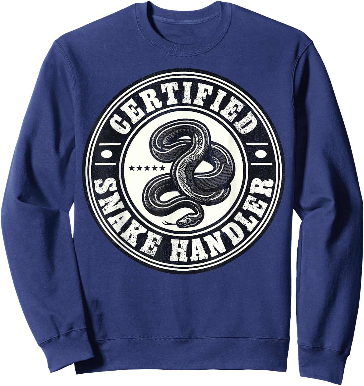 Certified Snake Handler I Snake Sweatshirt - Sweatshirt | Navy