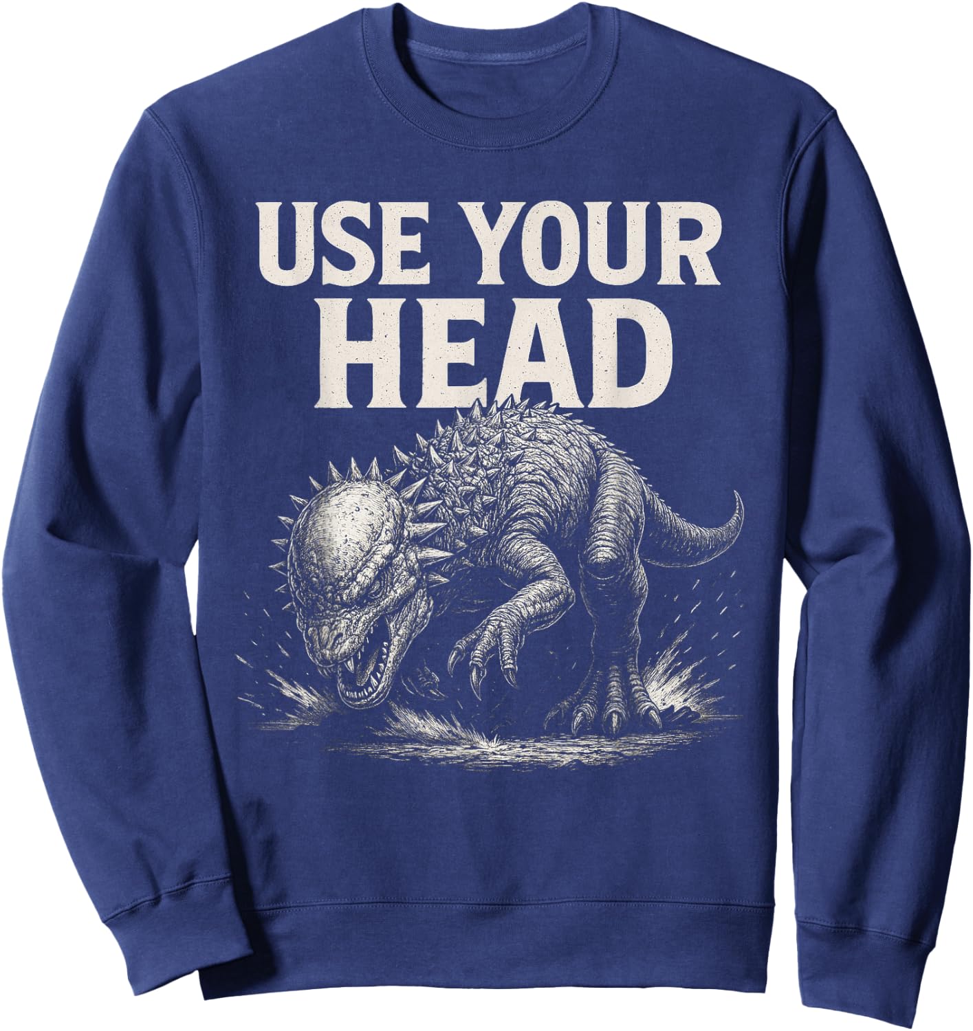Pachycephalosaurus - Use Your Head Sweatshirt - Sweatshirt | Navy