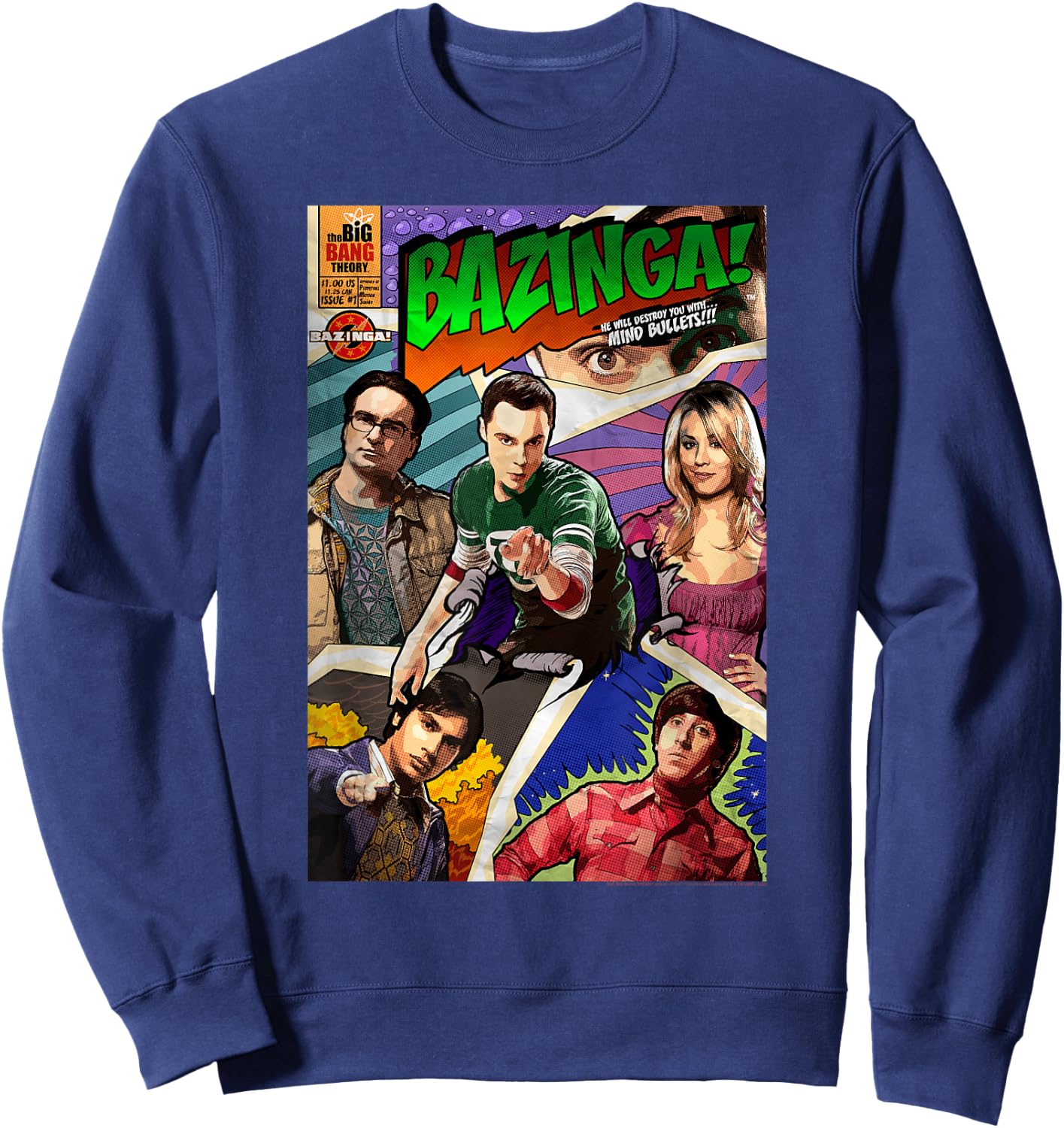 The Big Bang Theory Bazinga Sweatshirt - Sweatshirt | Navy